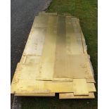 Quantity of Brass Sheet. Approx 18 Sheets of Various Sizes. 1.2mm Thickness.