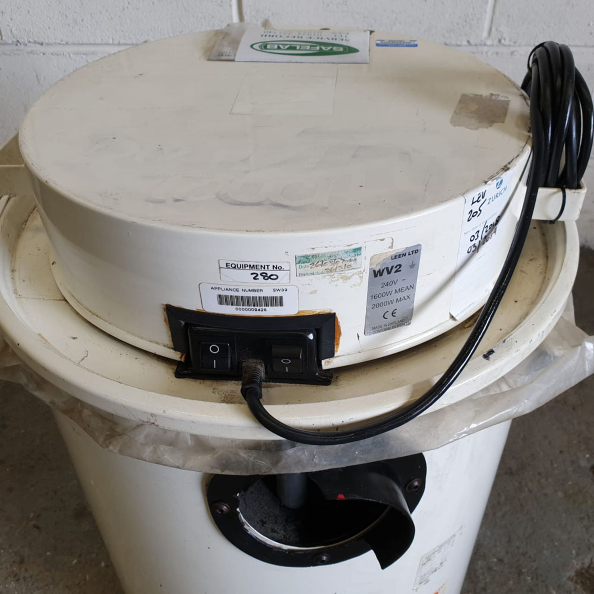 Axminster WV2 Dust Extractor. 240V. Max Power 2000W. - Image 4 of 5