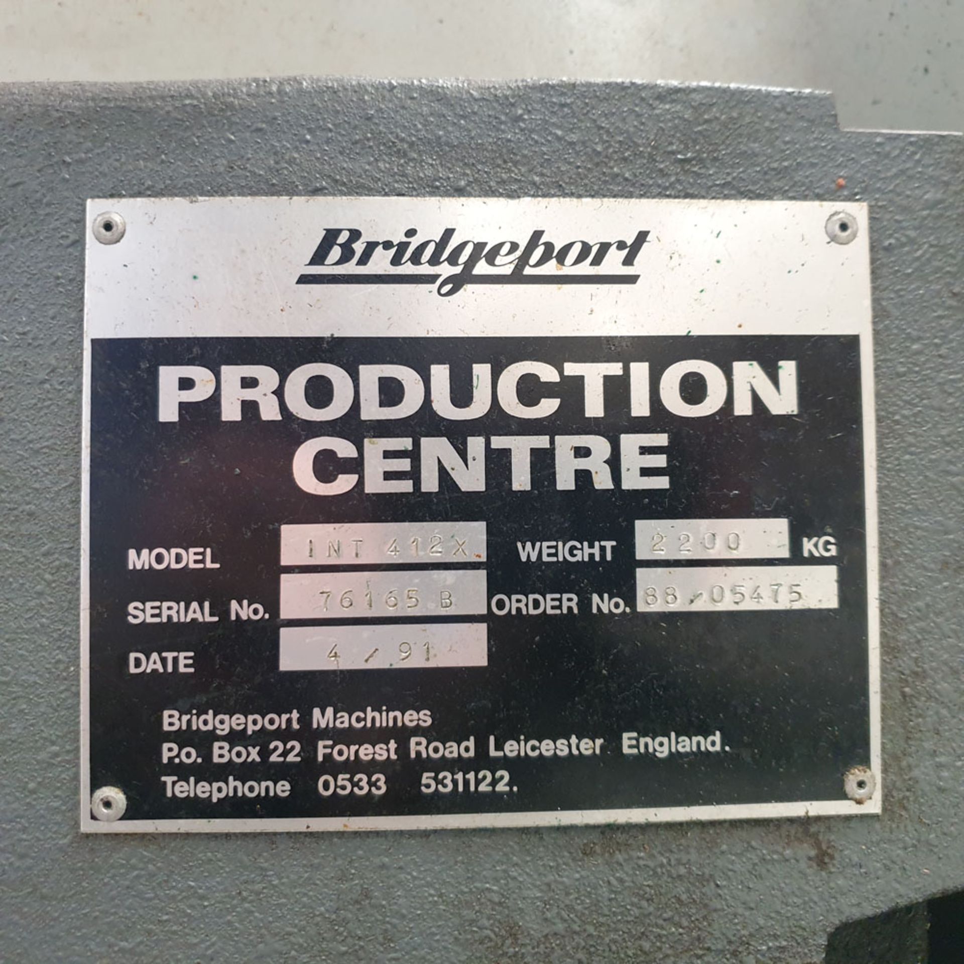 Bridgeport Interact 412X Vertical Machining Centre. With Heidenhain TNC 2500 Control. - Image 5 of 5