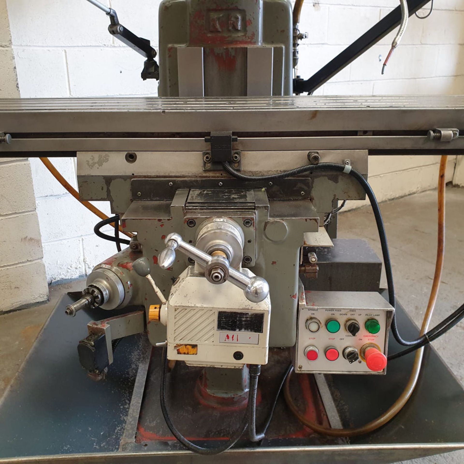 KRV (XYZ) Model 3000 Turret Milling Machine. Size Of Table: 54" x 12". - Image 5 of 6