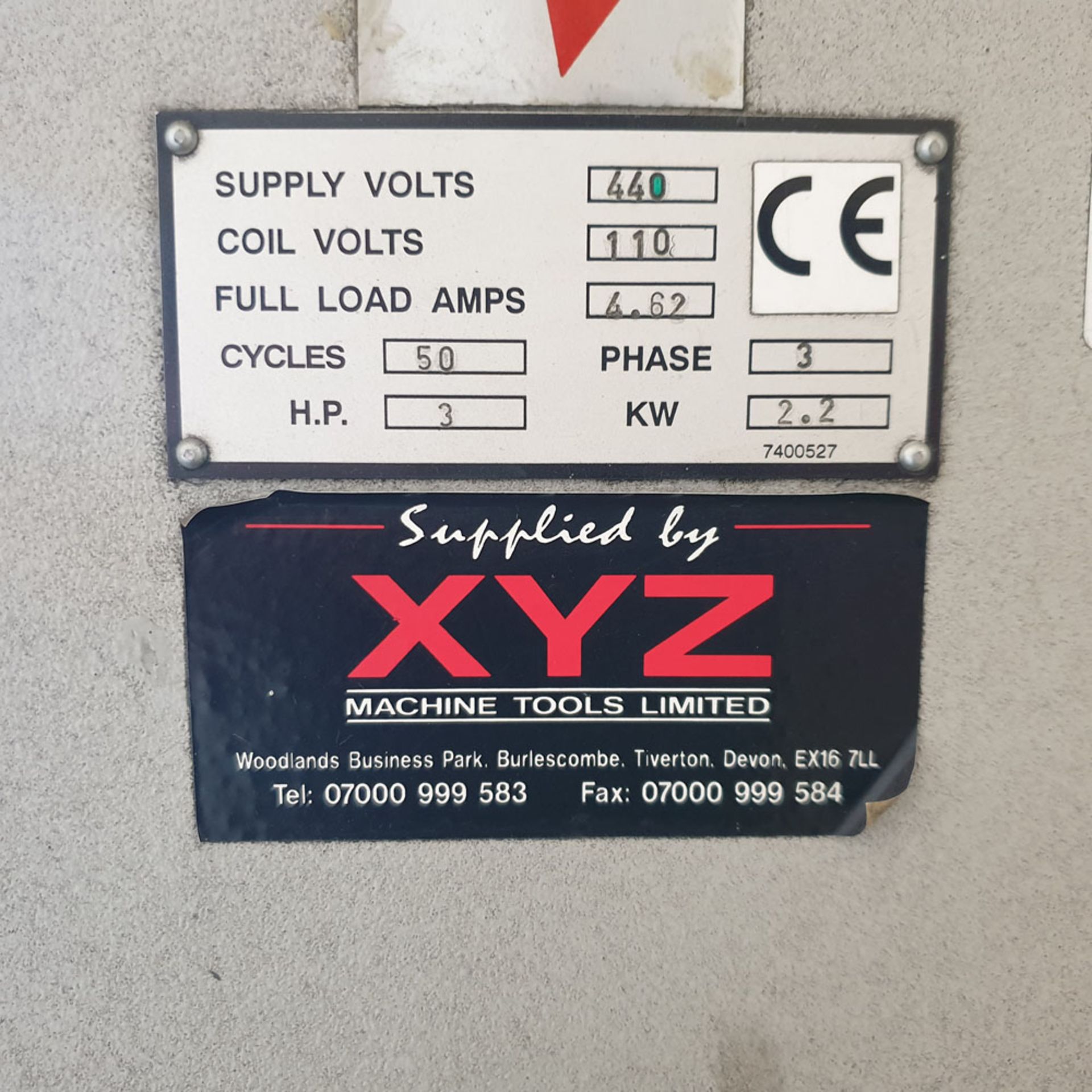 XYZ Model 1400 Gap Bed Centre Lathe. - Image 9 of 9