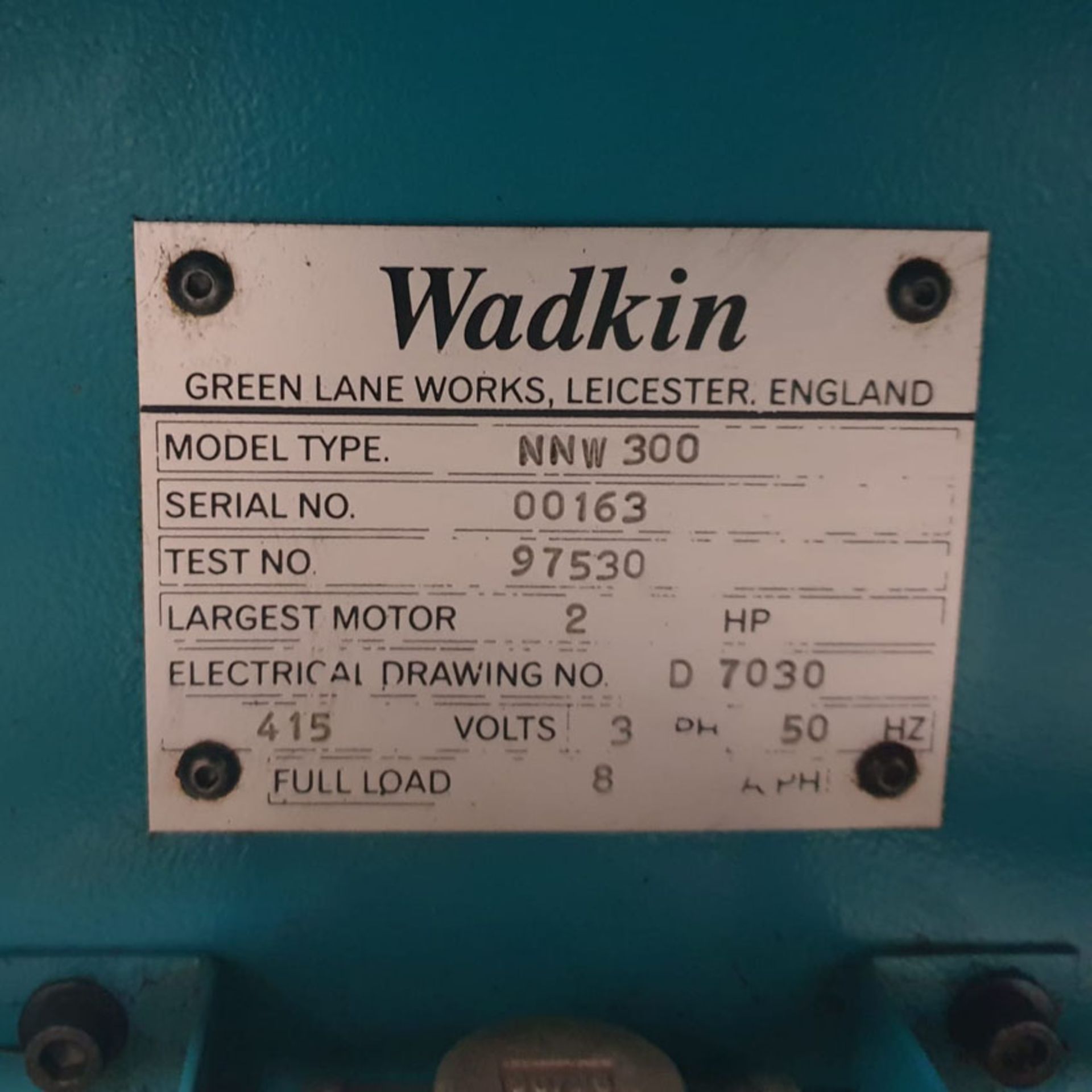 Wadkin Visage Plus Profile & Knife Grinding Machine. Maximum Cutter Length: 335mm. - Image 8 of 8