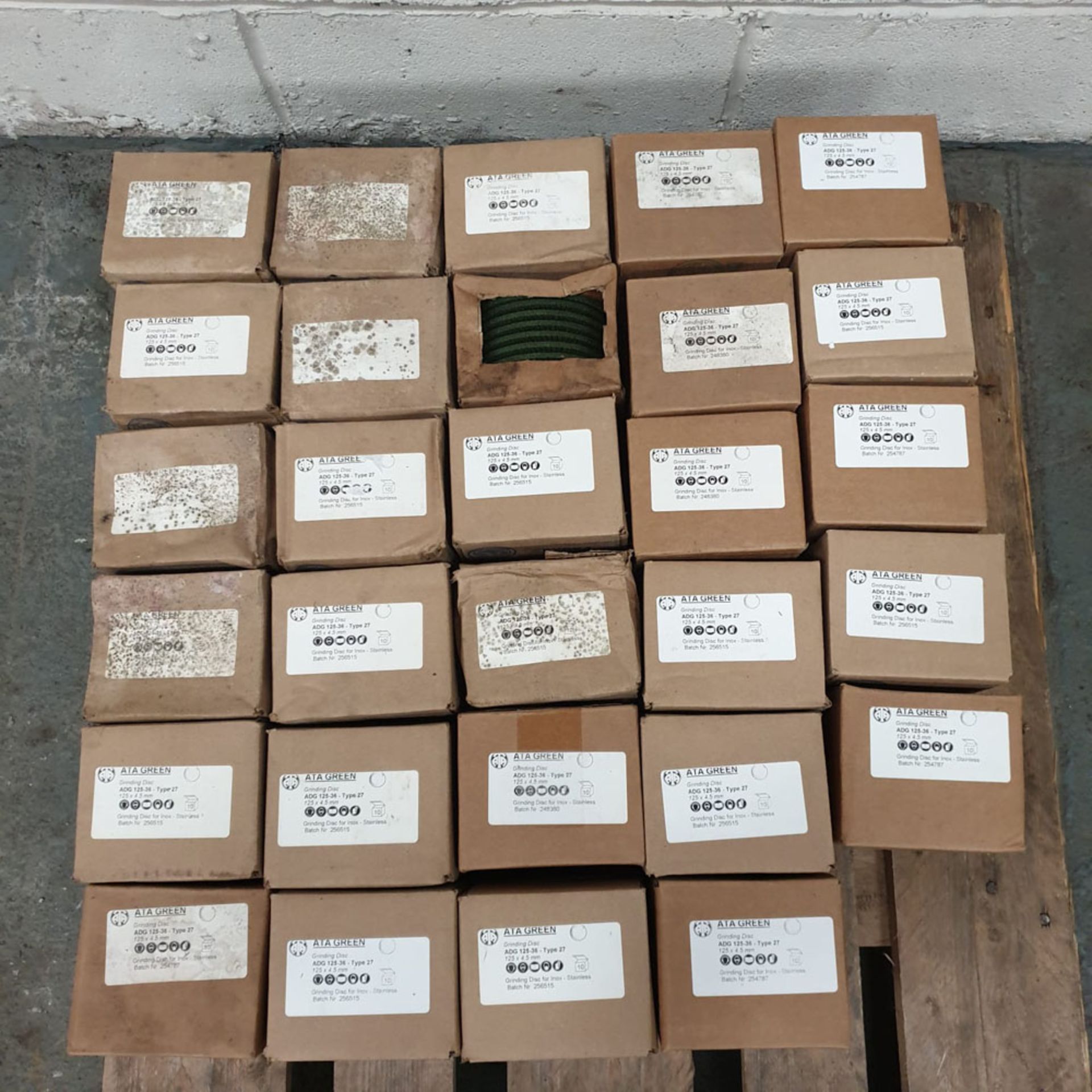 29 x Boxes of 10 ADG 125-36 Type 27 Grinding Disks. Size 125 x 4.5mm.