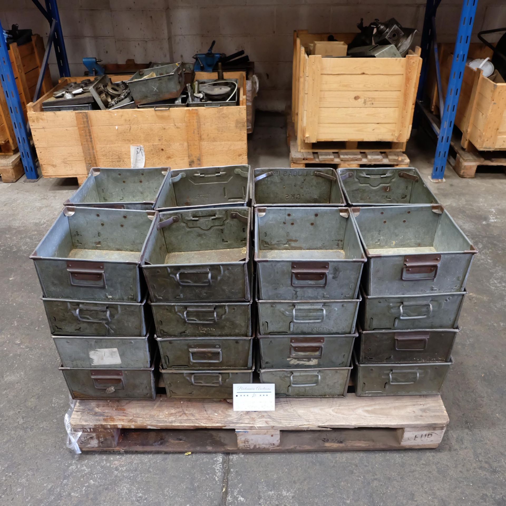 Quantity Of 32 Tote Bins With Handles.