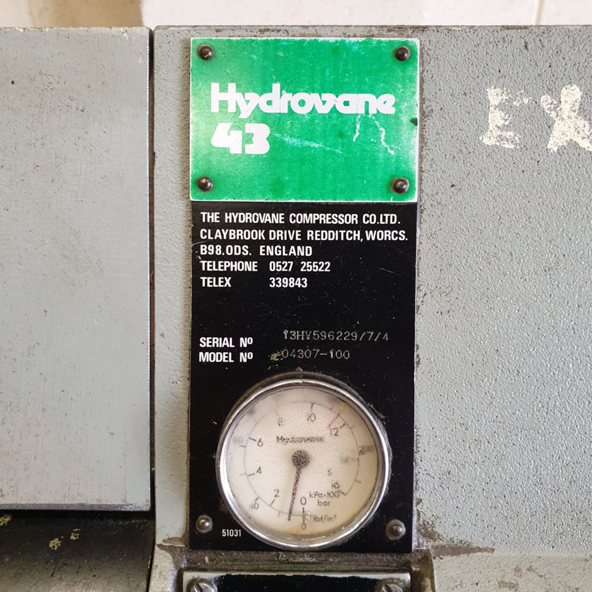 Hydrovane 43 Rotary Vane Type Air Compressor. - Image 7 of 7