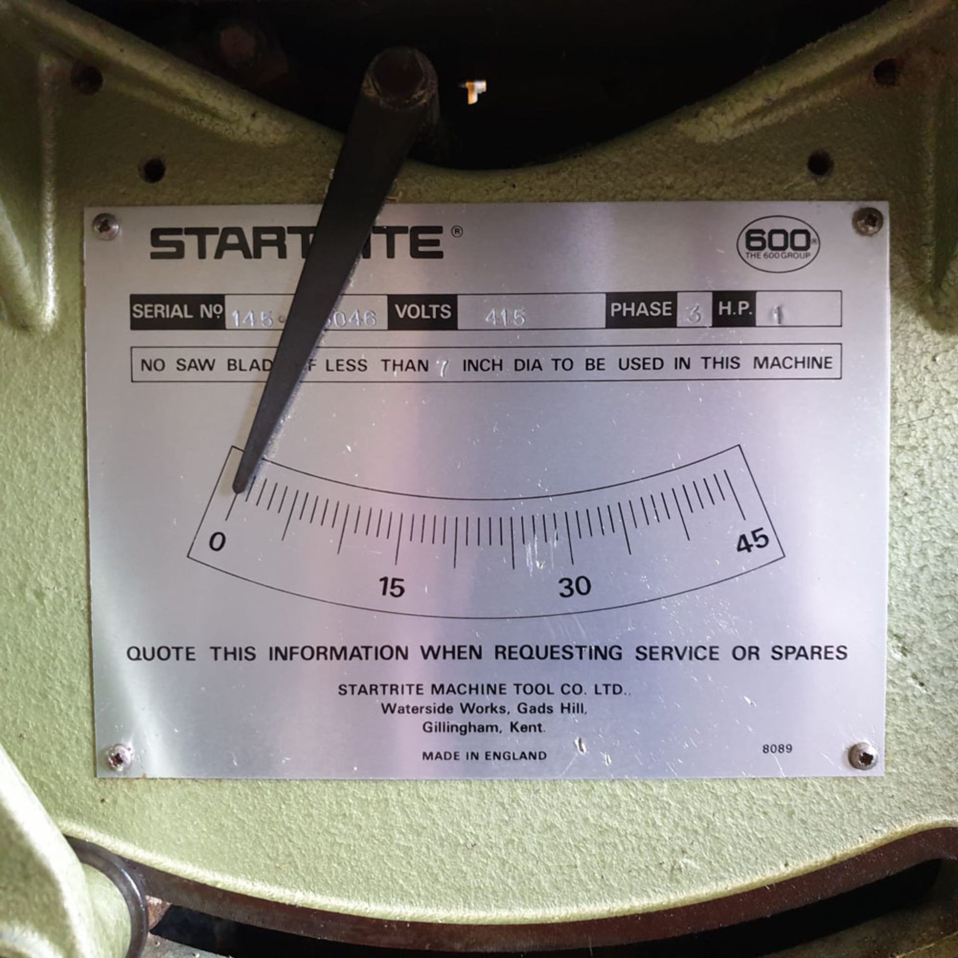 Startrite Saw Bench. Blade Diameter 8". - Image 4 of 5