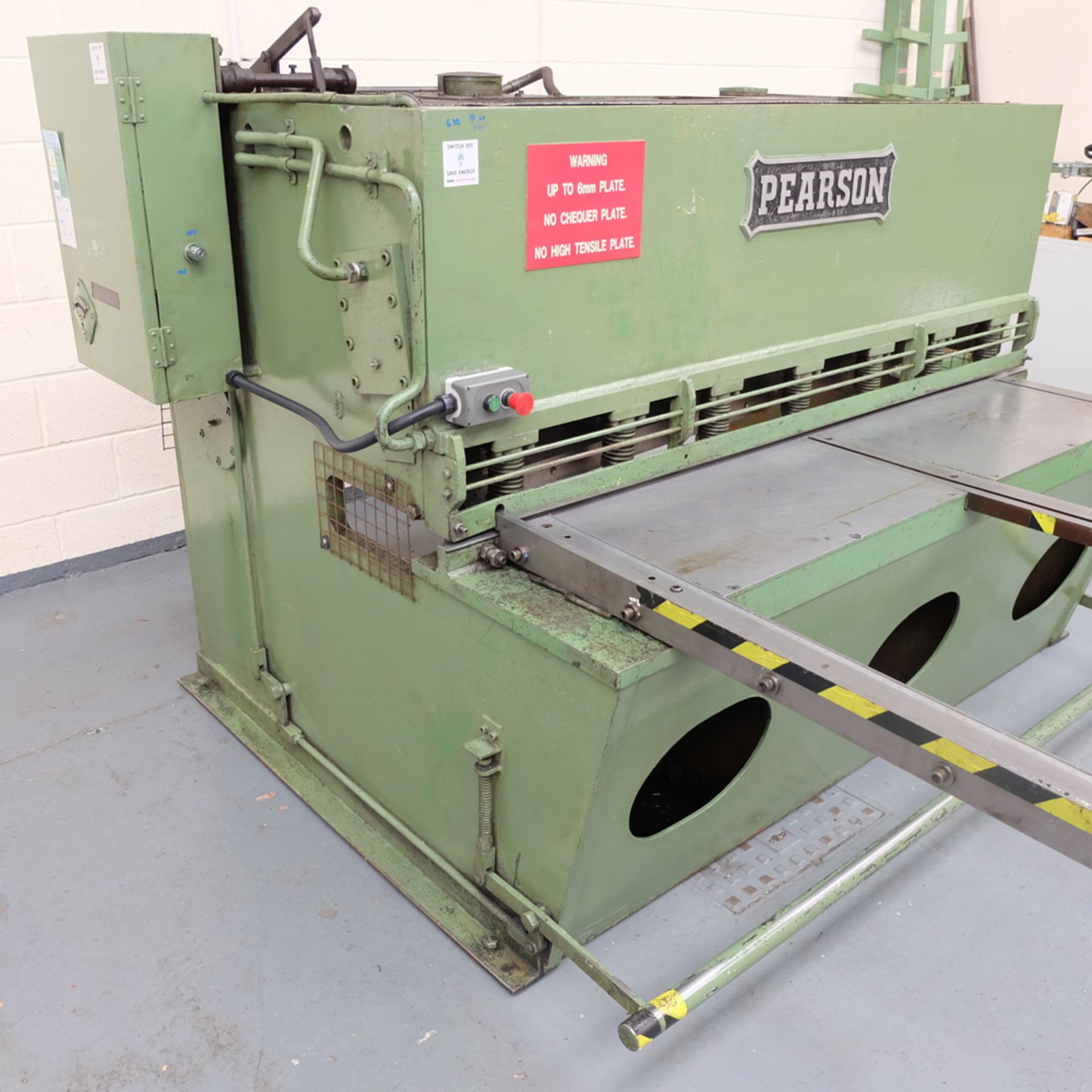 Edward Pearson Hydraulic Power Guillotine. Capacity 6' x 1/4". - Image 3 of 10