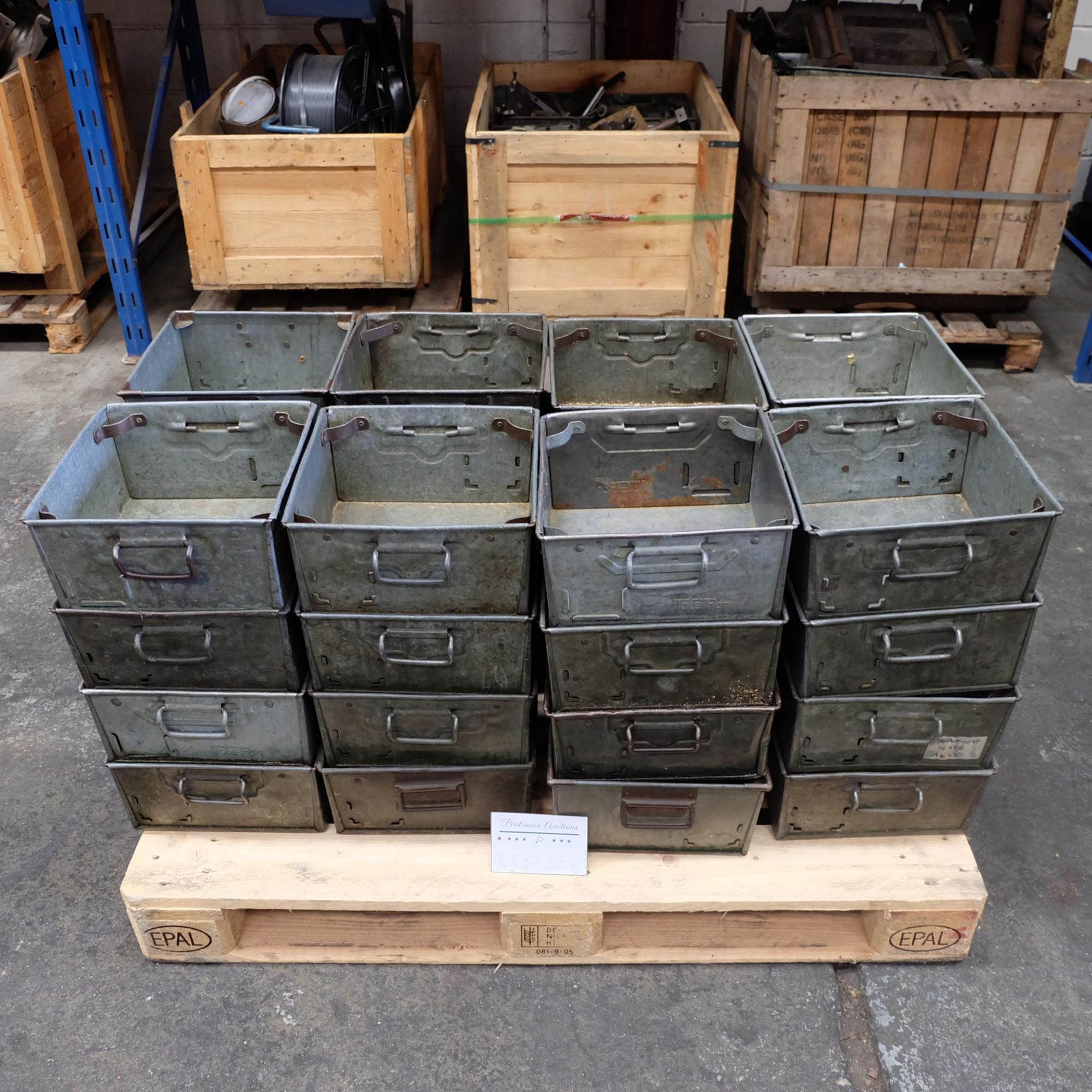 Quantity Of 32 Tote Bins With Handles.