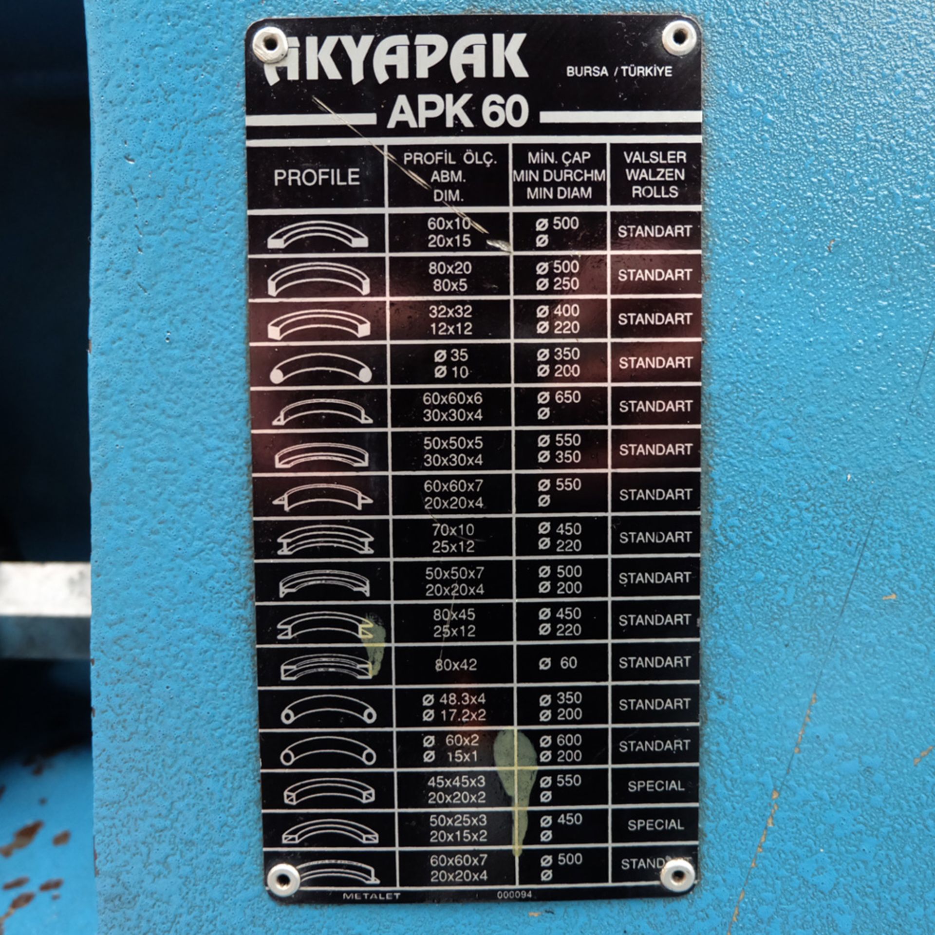 Akyapak APK60 Powered Section Rolls. - Image 7 of 13