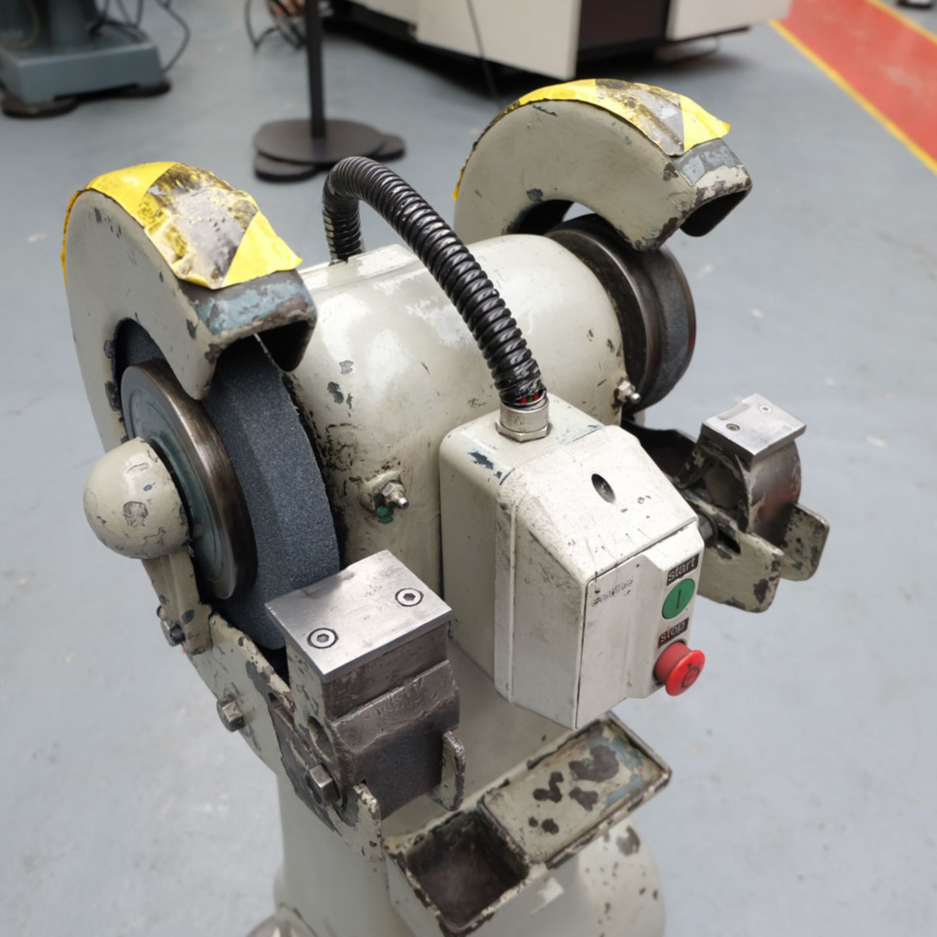 RJH Double Ended Pedastal Tool Grinder. Wheel Size: 10" x 1". - Image 4 of 5