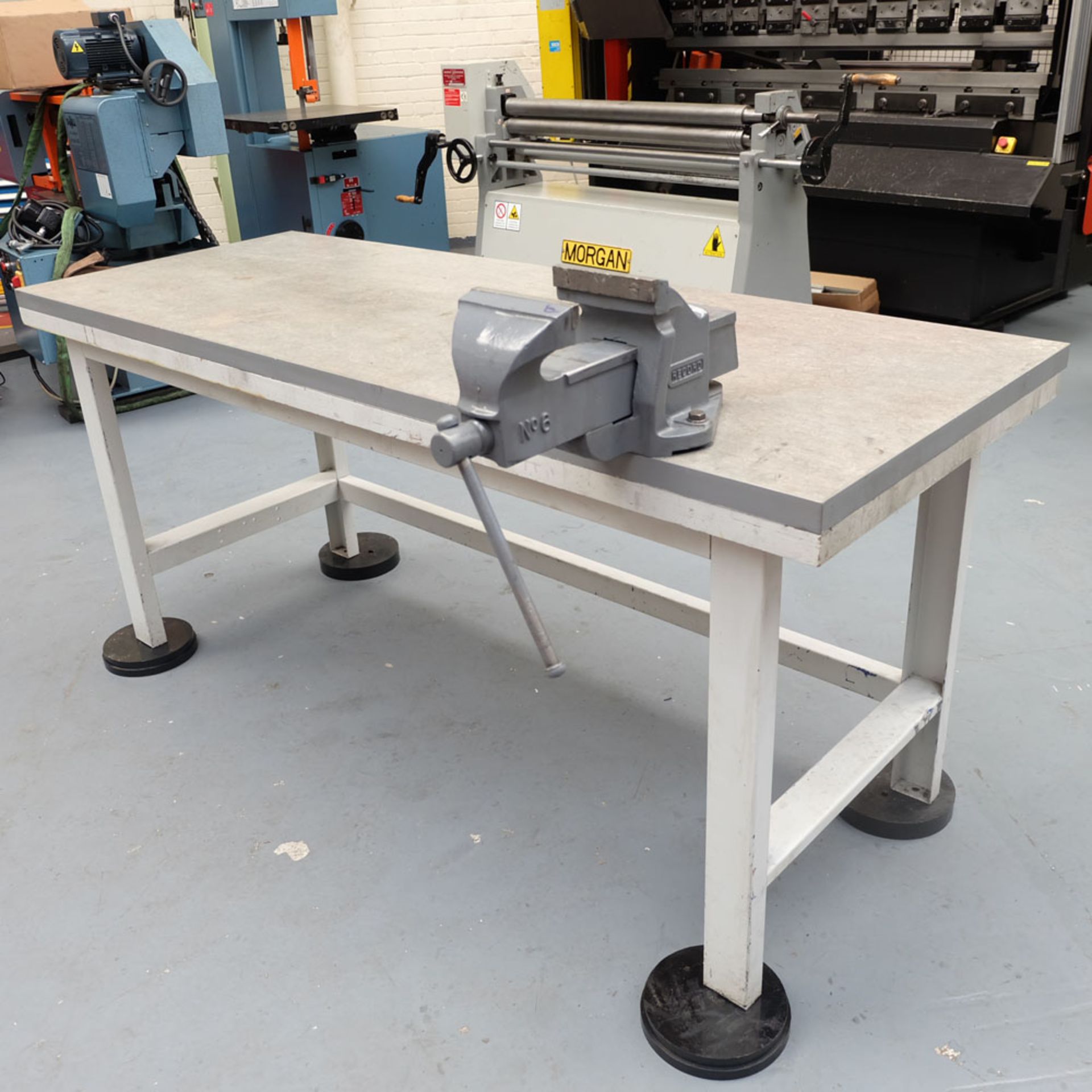 Worktop Bench With No.6 Record Bench Vice. Bench Size 2000mm x 750mm x 880mm High. - Image 2 of 3