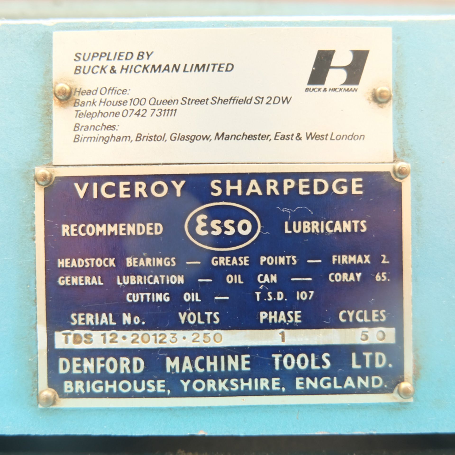 Viceroy Sharpedge Model TDS 12/16 Edge Tool Sharpening Machine. - Image 5 of 6