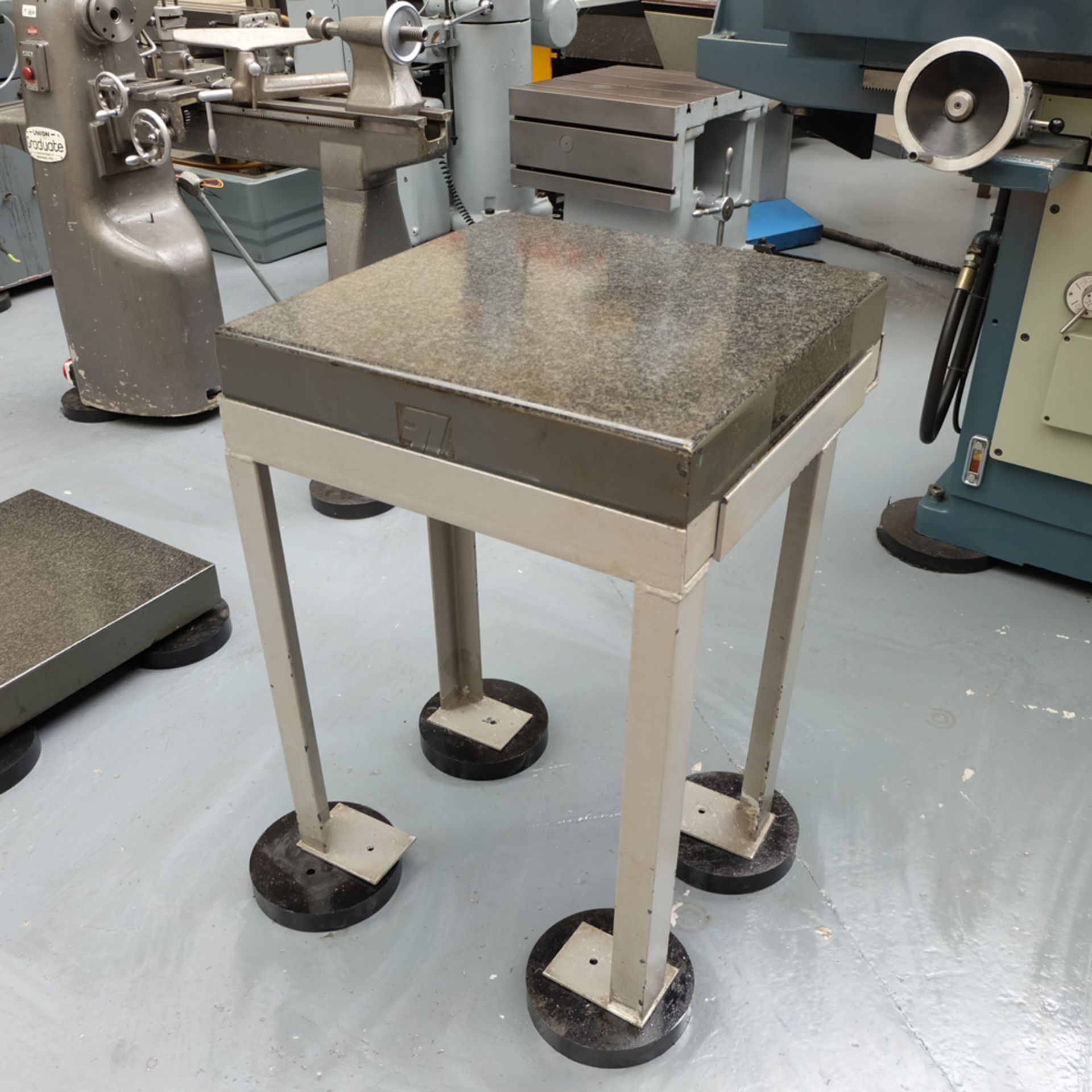 F Z Granite Plate on Steel Stand. - Image 2 of 5