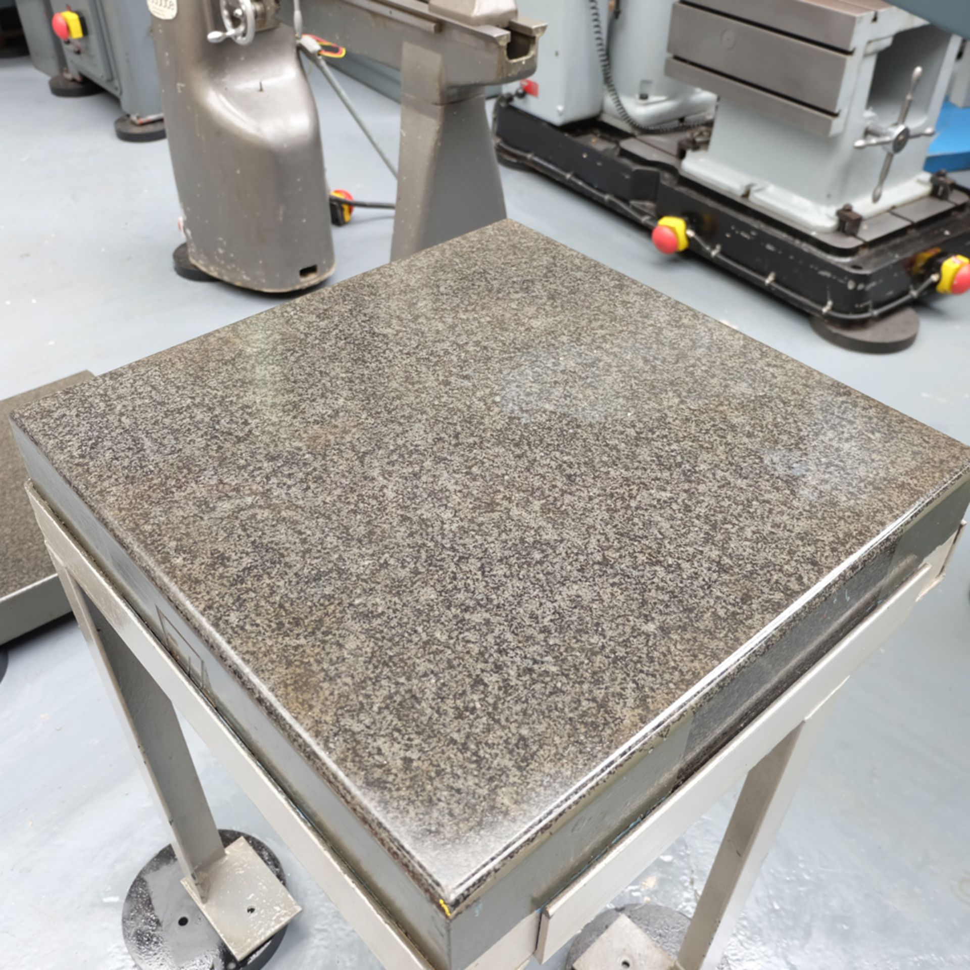 F Z Granite Plate on Steel Stand. - Image 4 of 5