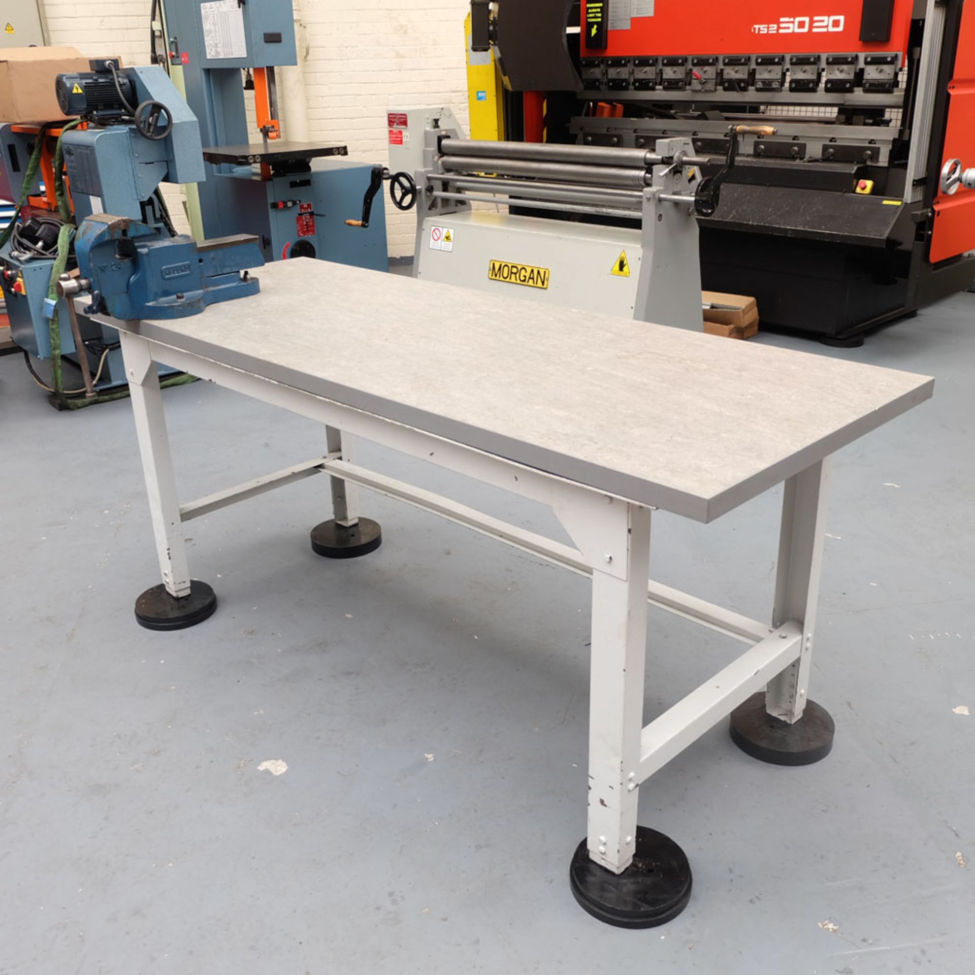 Worktop Bench With No.24 Record Bench Vice. Bench Size 2000mm x 750mm x 840mm High. - Image 2 of 4