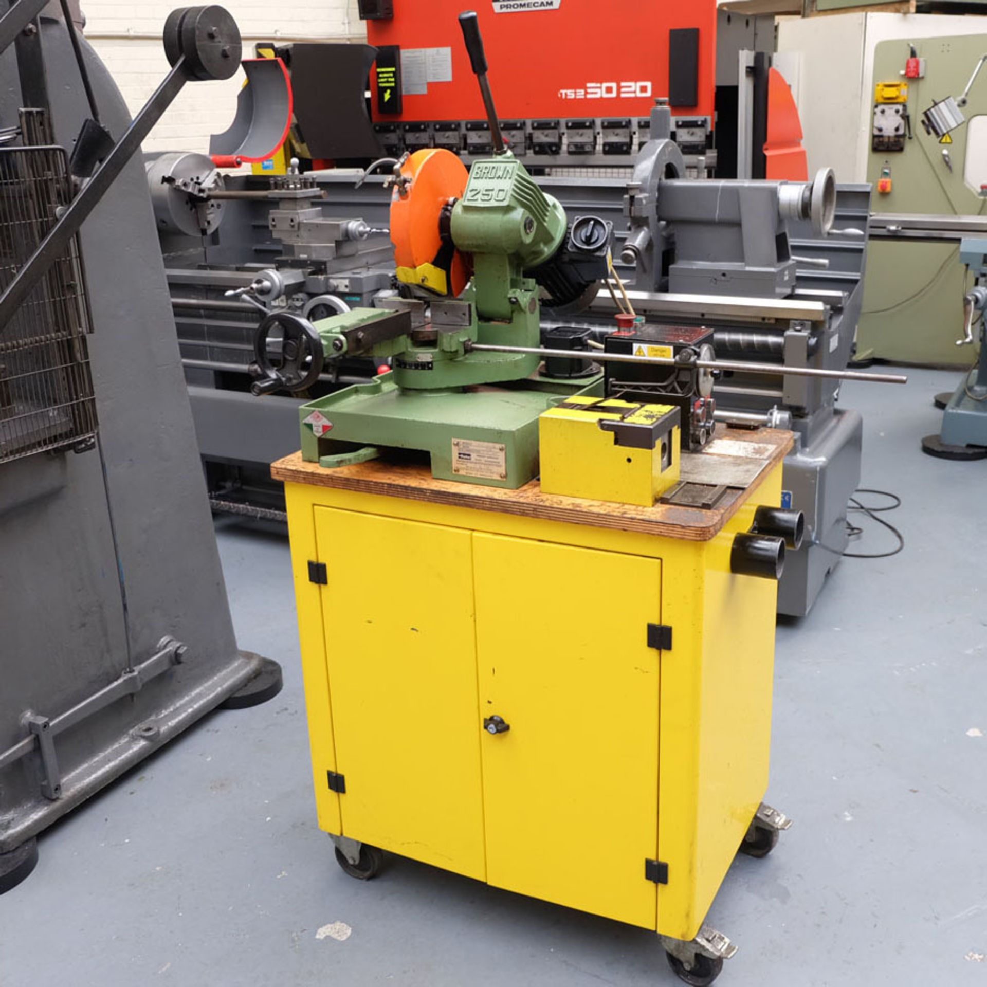 Pedrazzoli Brown 250 Cutting, Deburring and Hydraulic Power Flanging Station On Cabinet. - Image 3 of 13