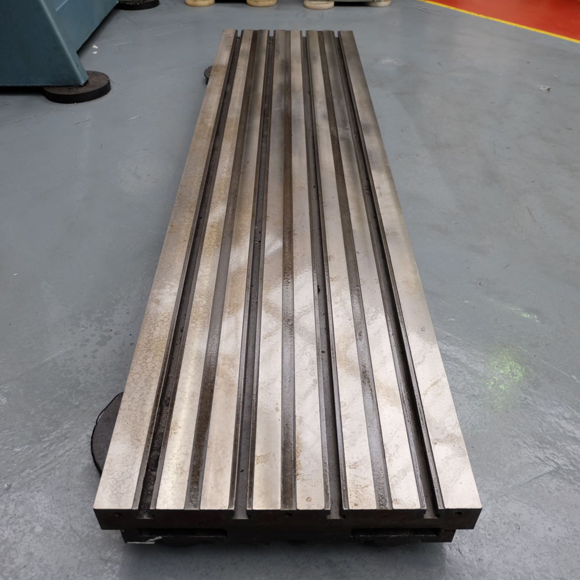 Steel Tee Slotted Plate/Table. Size 8' x 2'. Thickness 4 1/2". 4 Tee Slots. - Image 4 of 4