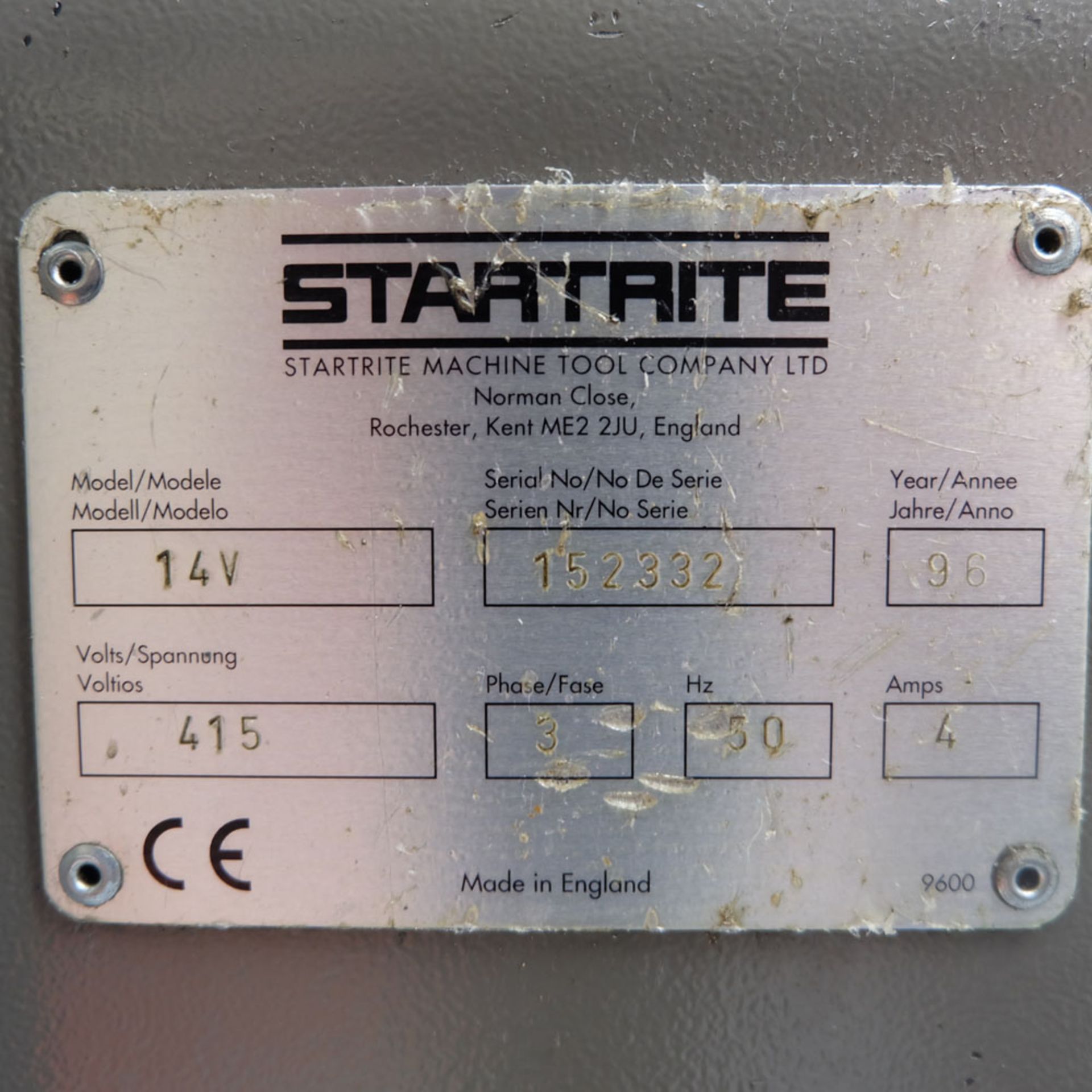 Startrite Model 14V Vertical Bandsaw. Throat Depth: 340mm. - Image 7 of 7