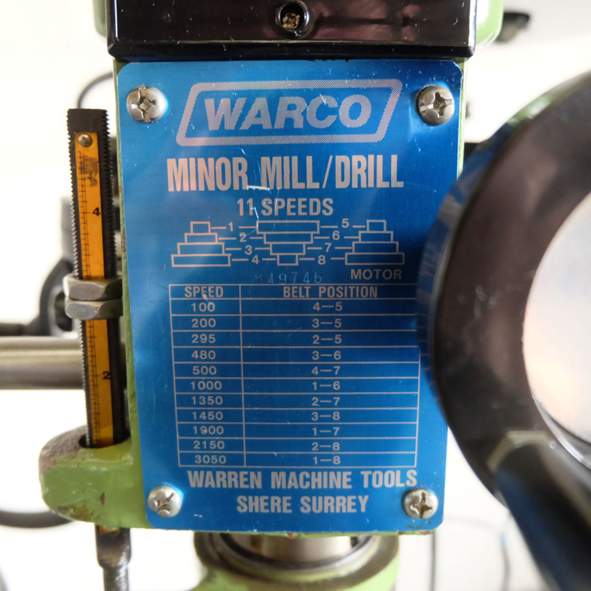 Warco Minor Drill / Mill on Cabinet Base. - Image 9 of 14