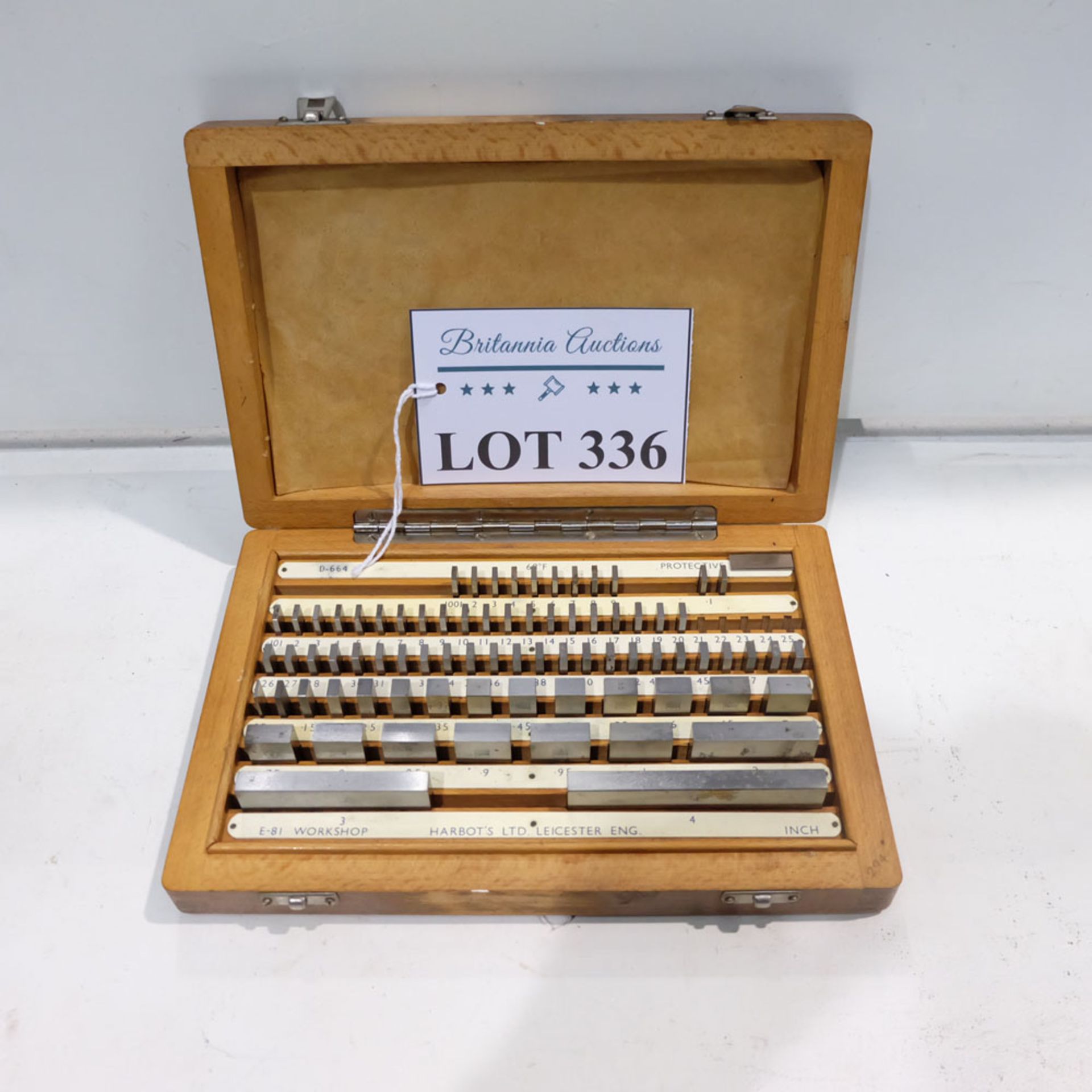 Harbot's Ltd Boxed Set of Slip Gauges.