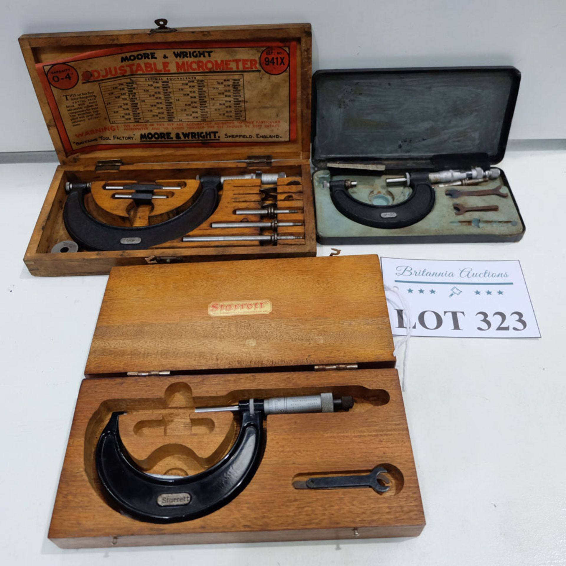 Set of 3 Boxed Micrometers.