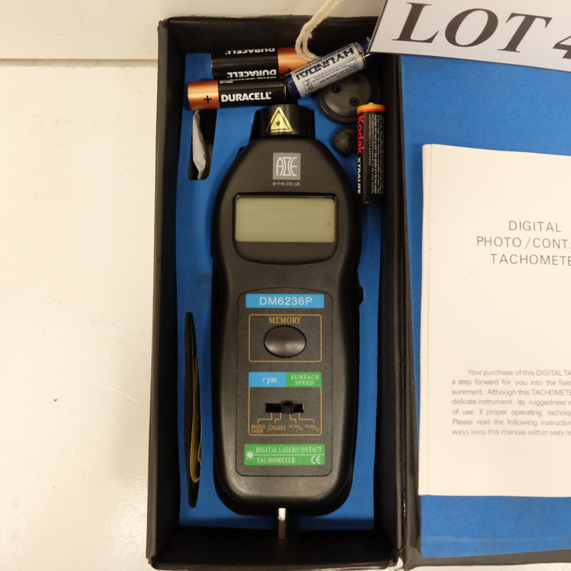 A.I.E Digital Photo/Contact Tachometer. - Image 2 of 3