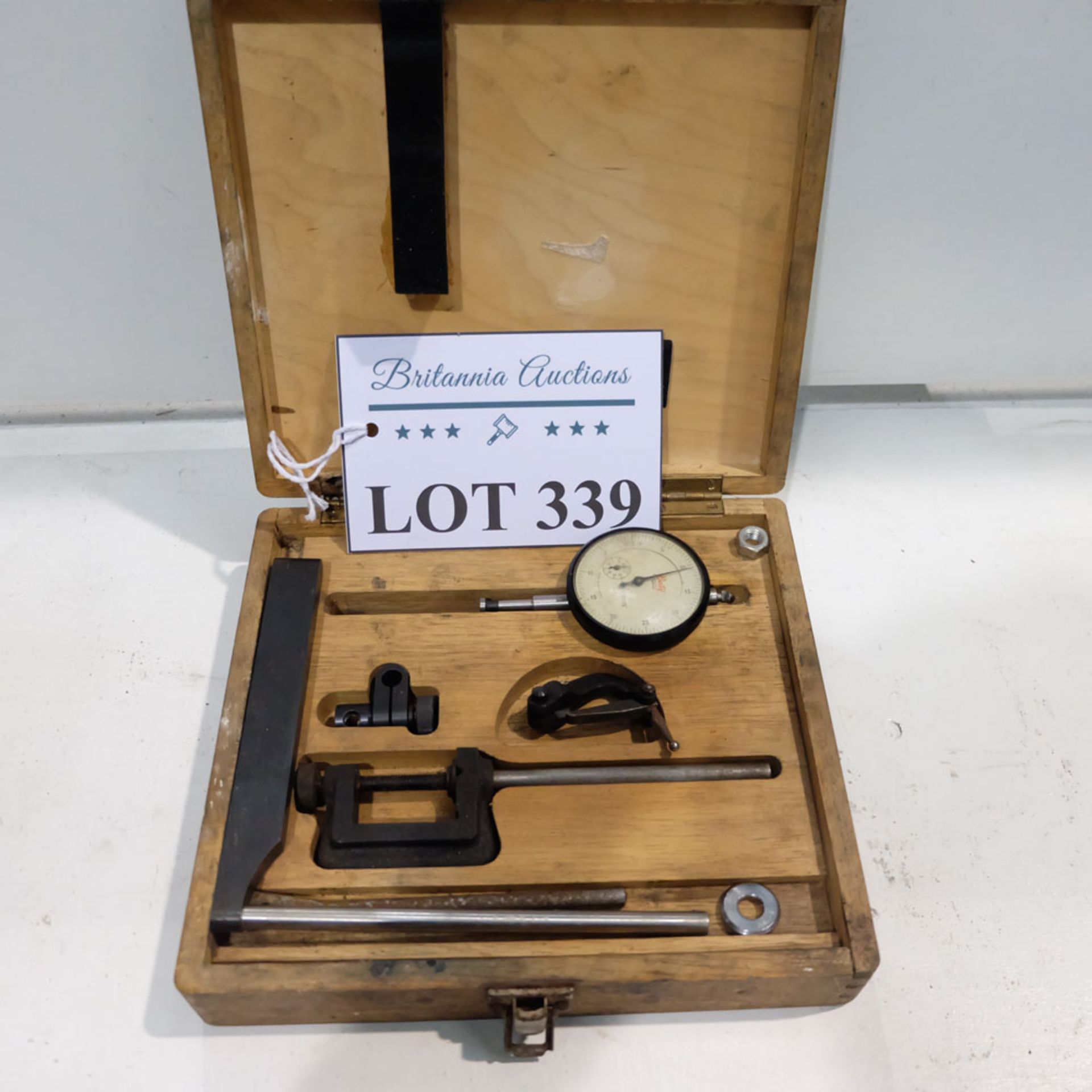 Dial Indicator with Clamp and Tool Post Adaptor.