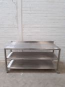Hygienox Stainless Steel Table on wheels