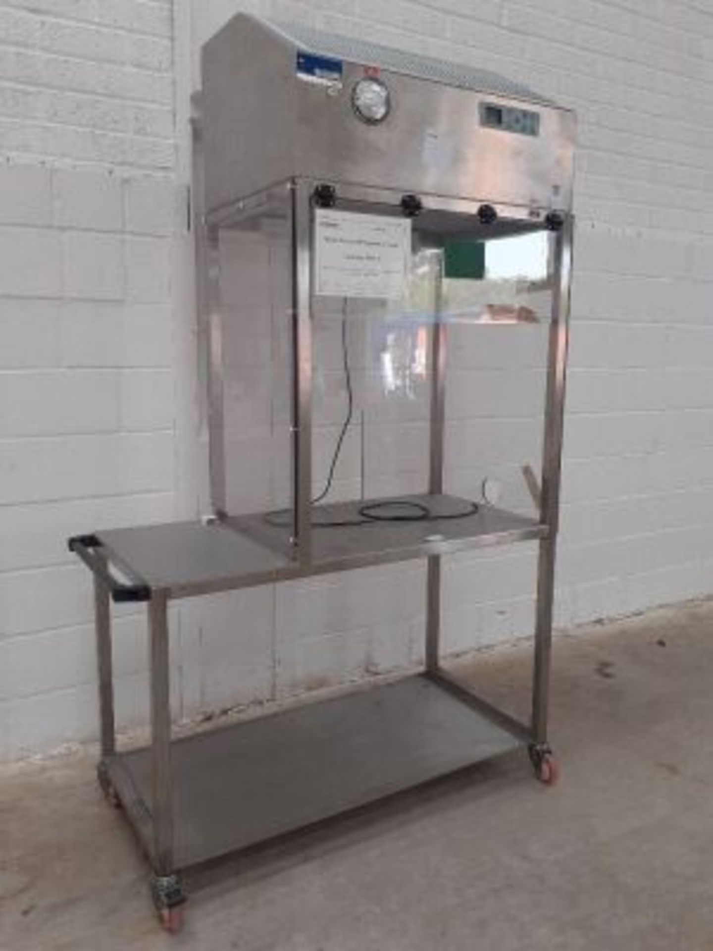 Bassaire Mobile Stainless Steel Laminar Air Cart Isolator S/N:14526 - Image 2 of 4