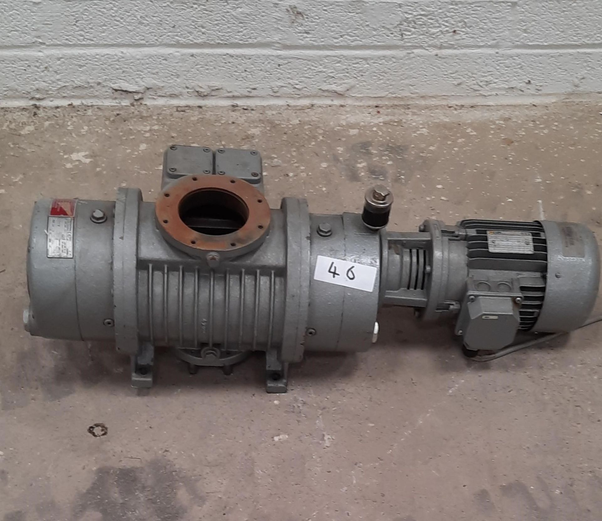 Elmo Rietschle Type VWP 500 Vacuum Pump S/N2320901 Equipped with CSM Electric Motor. The VWP 500