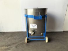 500 litre Stainless Steel holding tank with 1"" side outlet