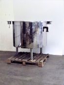 Chemplant 1000 litre S/S jacketed pressure vessel on legs