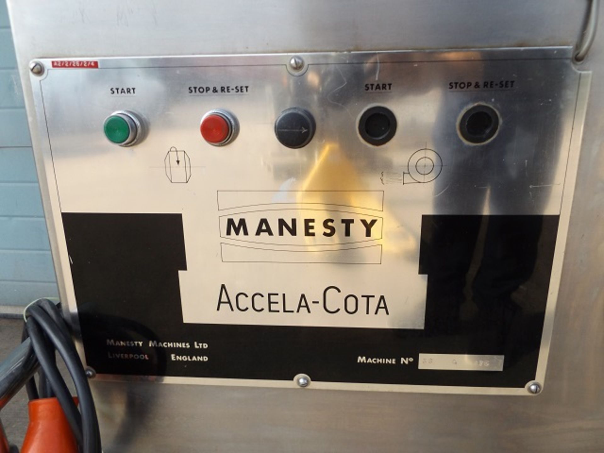 Manesty model Accelacota 10 small batch size tablet coating unit with air handling system. - Image 6 of 15
