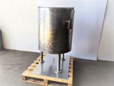Chemplant 500 litre S/S jacketed pressure vessel on legs