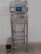 Bassaire mobile stainless steel laminar air cart isolator. SP unit Serial number:14198/52896 with