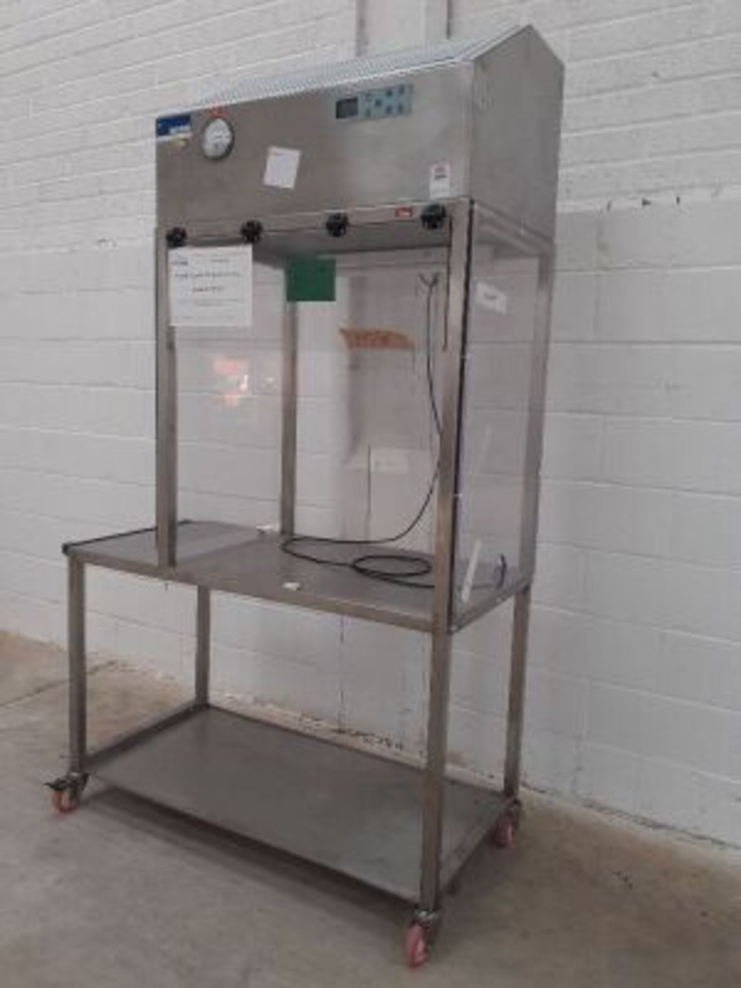 Bassaire Mobile Stainless Steel Laminar Air Cart Isolator S/N:14526 - Image 3 of 4