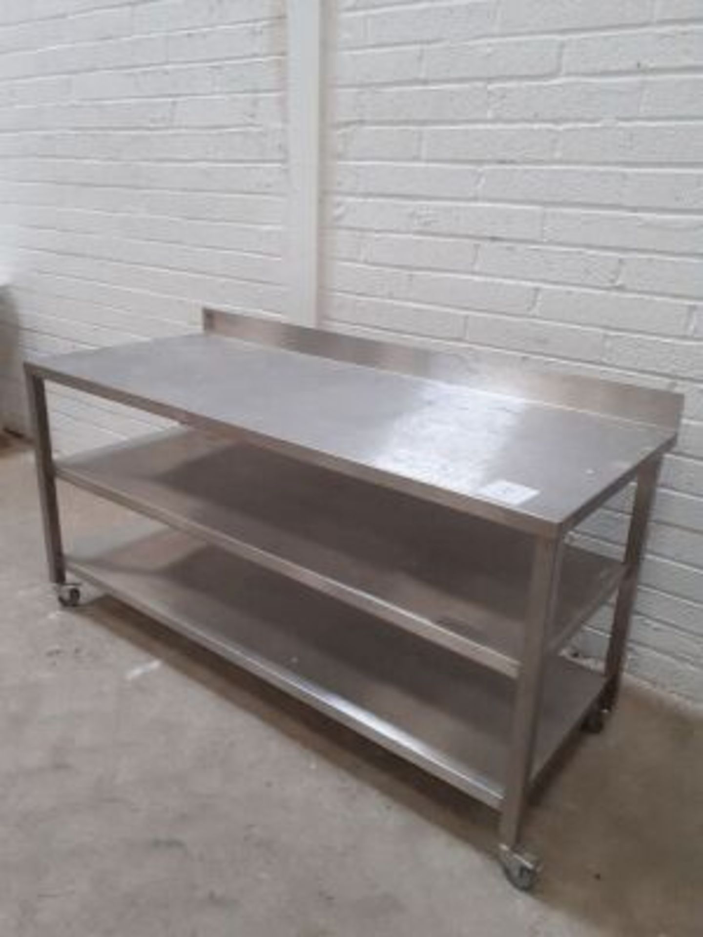 Hygienox Stainless Steel Table on wheels - Image 2 of 3