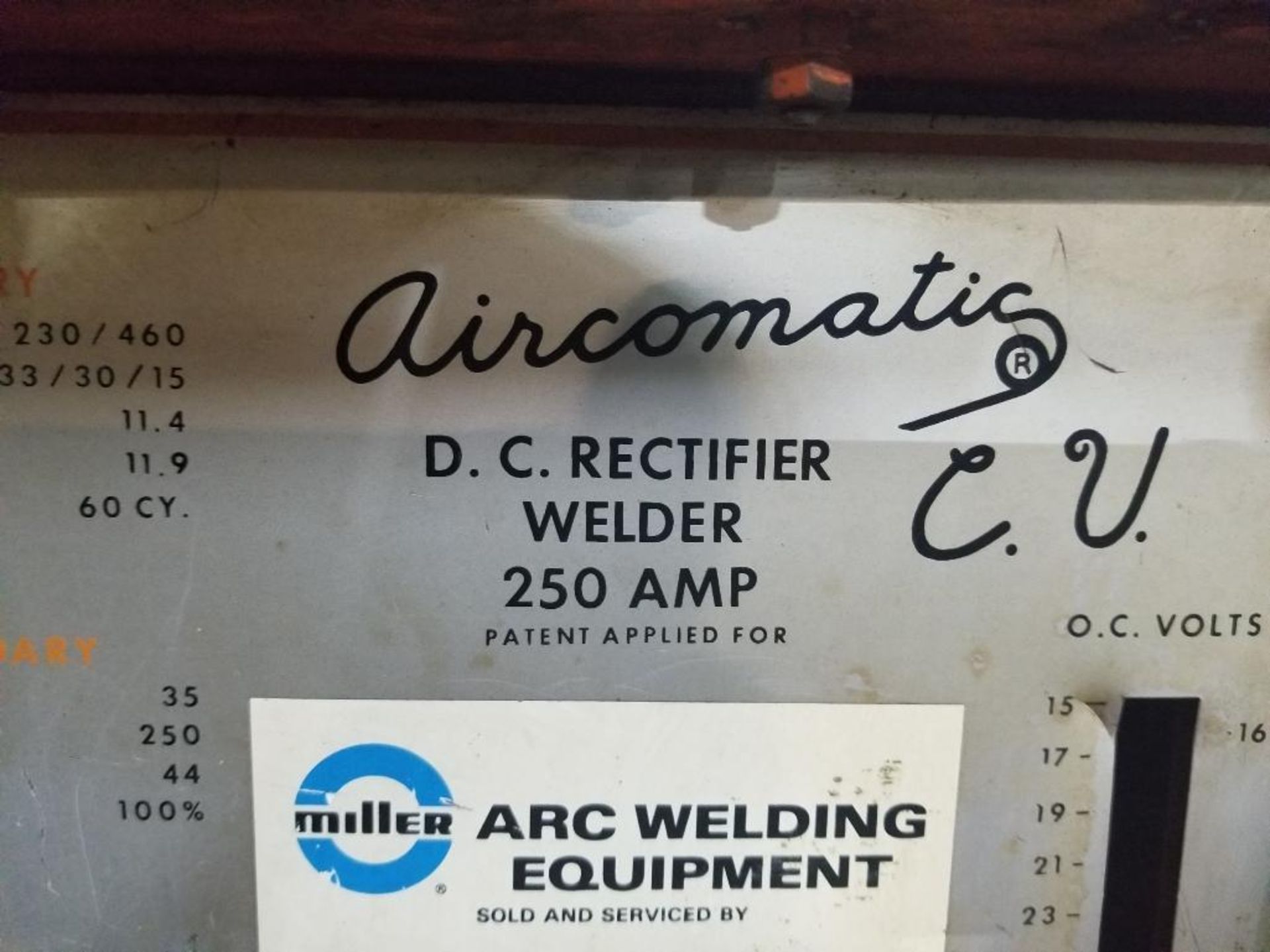 Airco welder. Model 2.5DTR-224-A. 3 phase 208/230/460v 3 phase. - Image 3 of 7