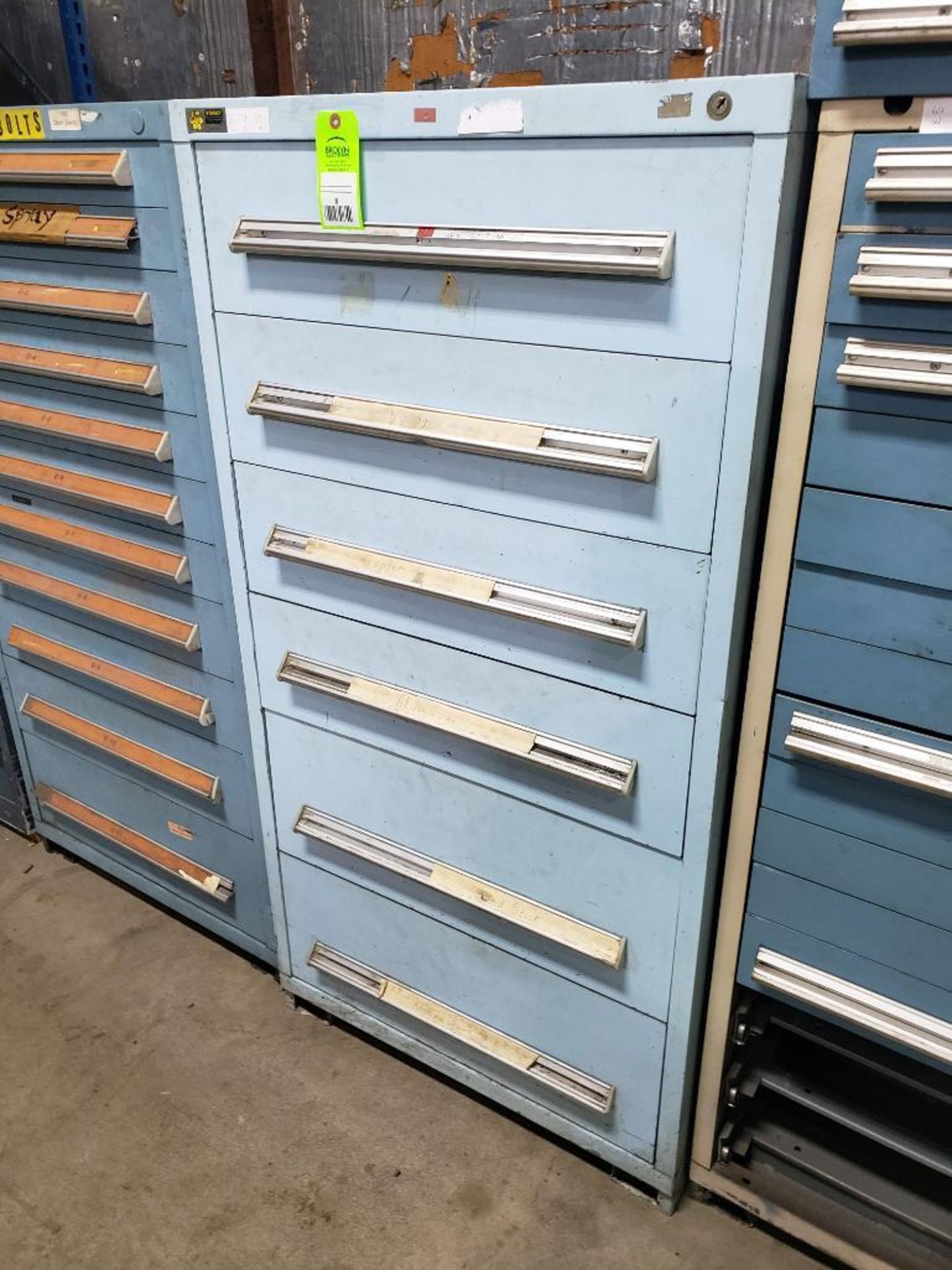 6 drawer Stanley Vidmar tool cabinet. 59tall x 30wide x 28deep. - Image 2 of 3