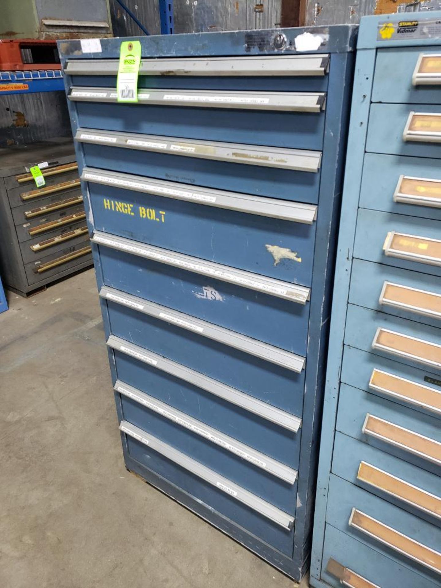 9 drawer tool cabinet. (appears to be Lista) 59tall x 29wide x 28deep. - Image 2 of 4