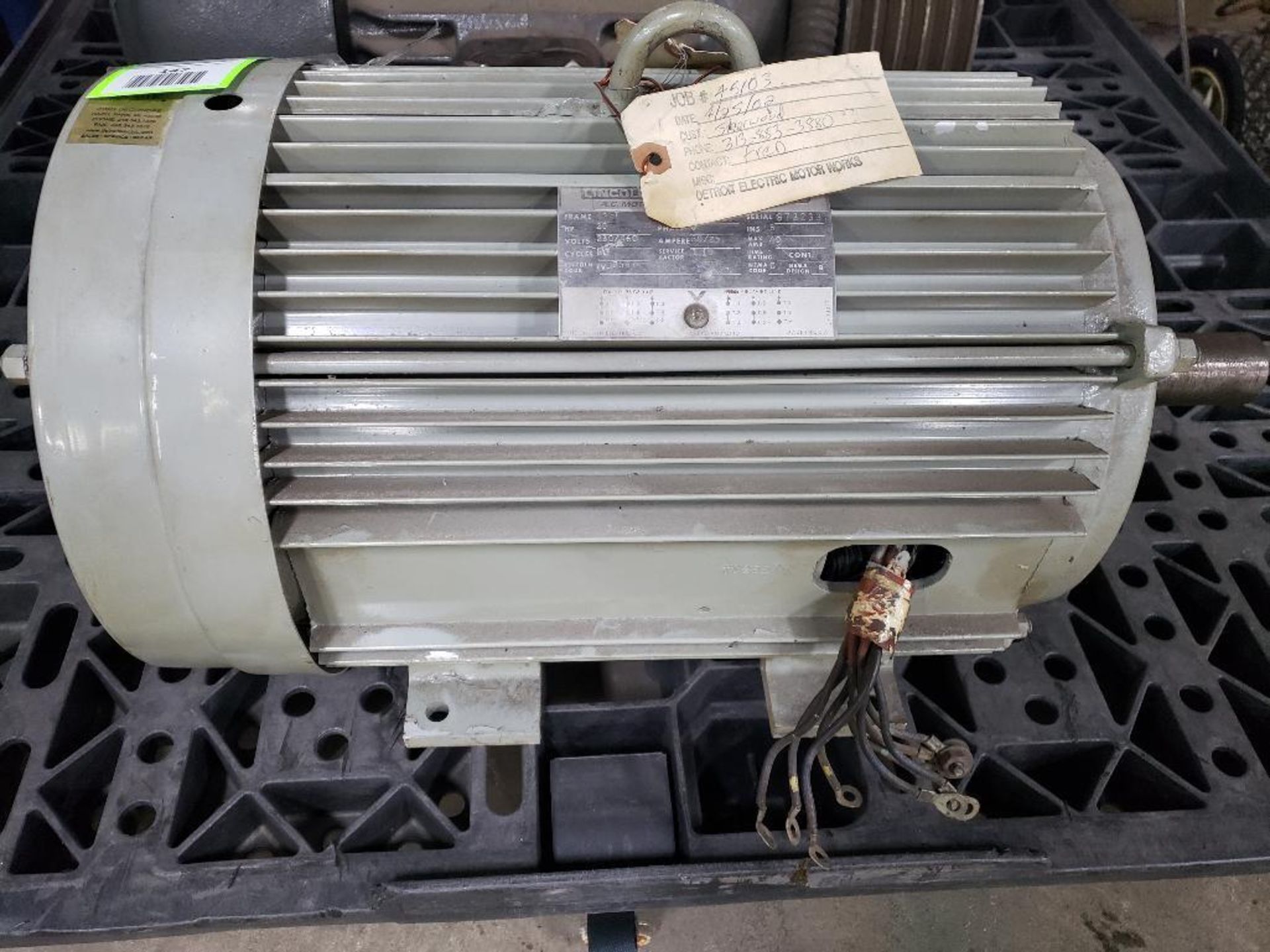 20hp Lincoln Electric AC motor. 3 phase 230/460v. RPM 1750 frame 256T. - Image 2 of 3