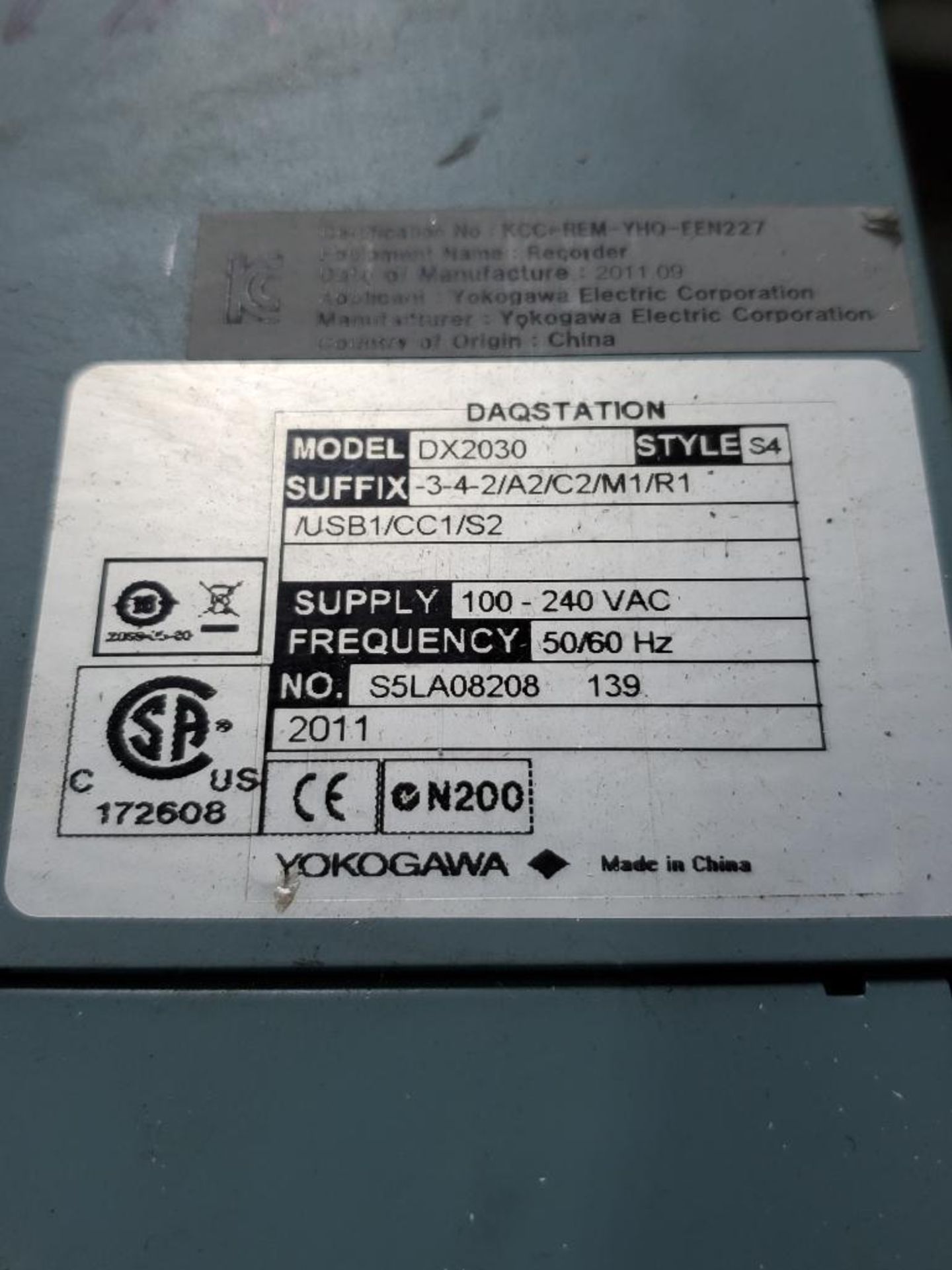 Yokogawa data acquisition center. Daqstation. Model DX2030. Part # DX2030-3-4-2/A2/C2/M1/R1/USB1/CC1 - Image 4 of 4