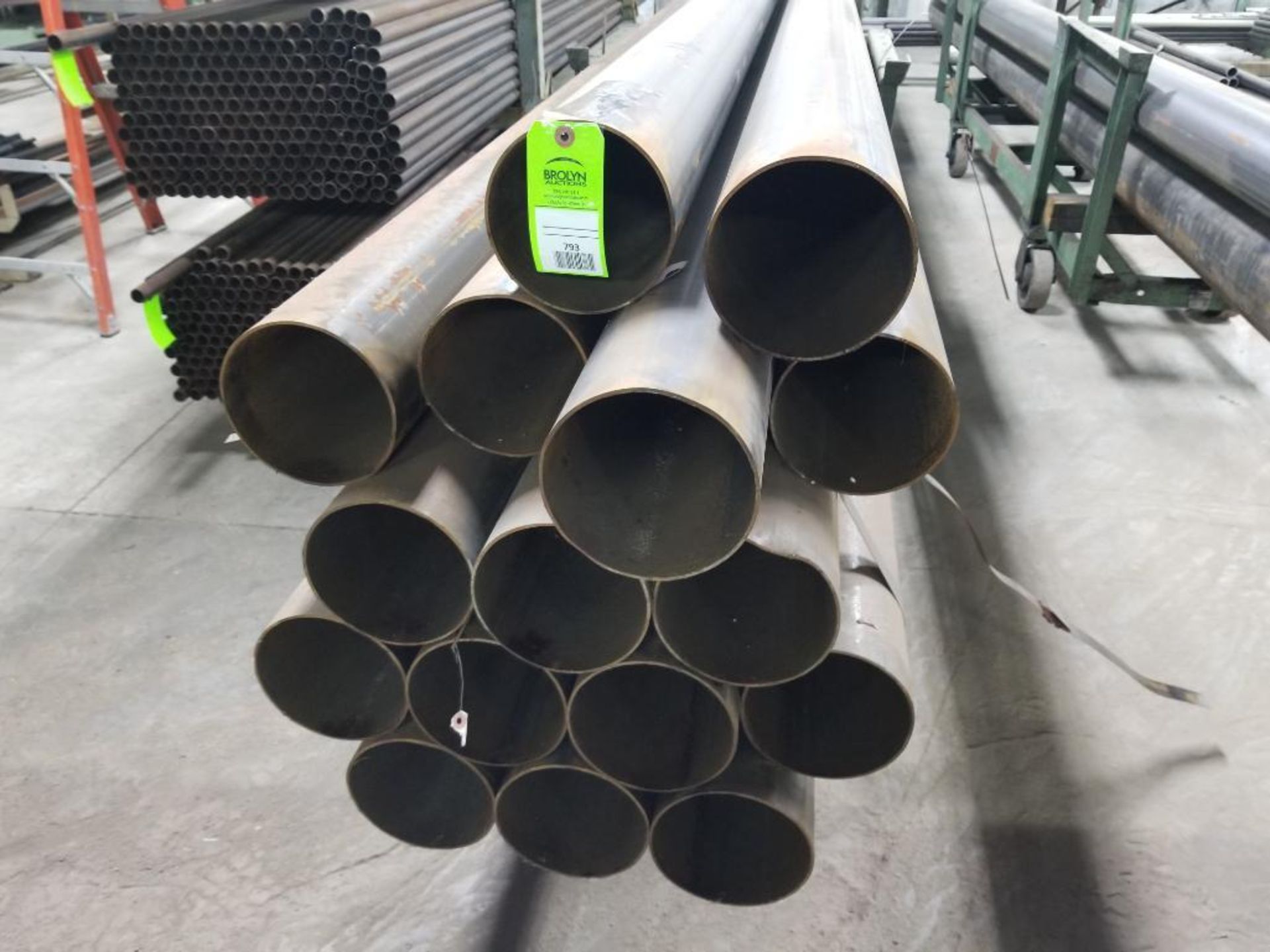 Large qty of steel tube stock as pictured in one section. - Image 2 of 3