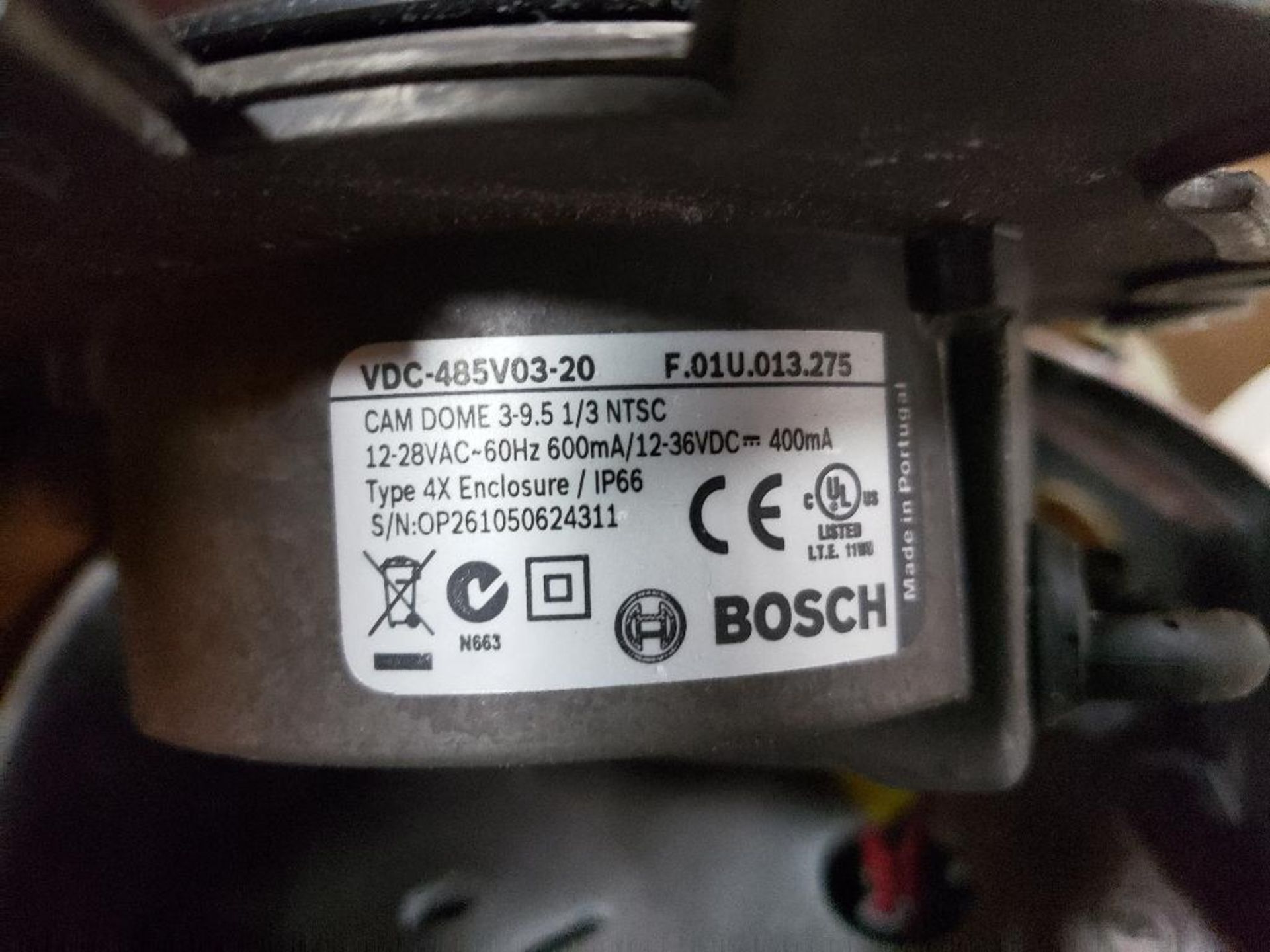 Qty 3 - Bosch security cameras. Model VCD-485V03-20. - Image 3 of 3