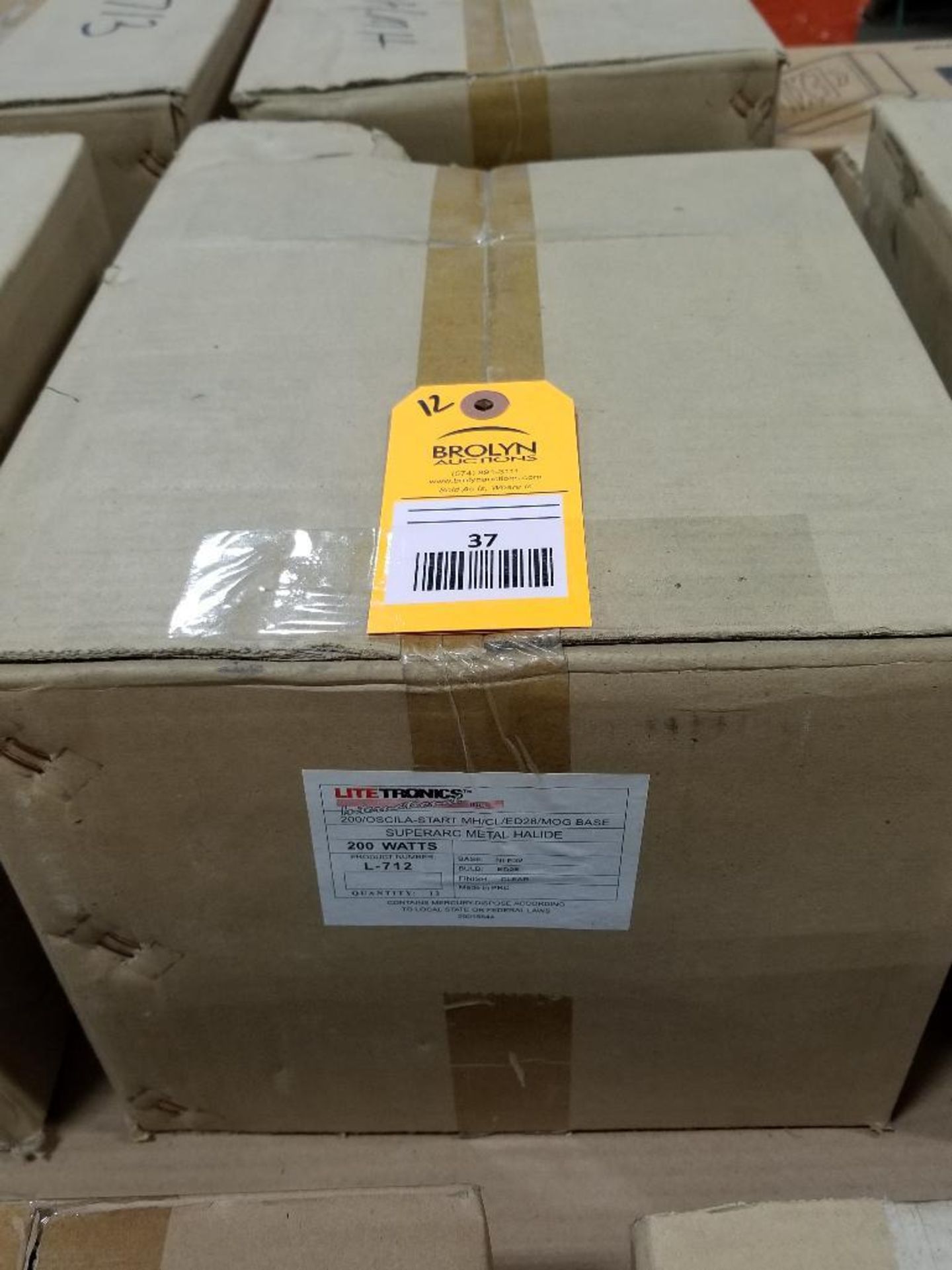 Qty 12 - Litetronics bulb. Part number L-712. New in bulk box.