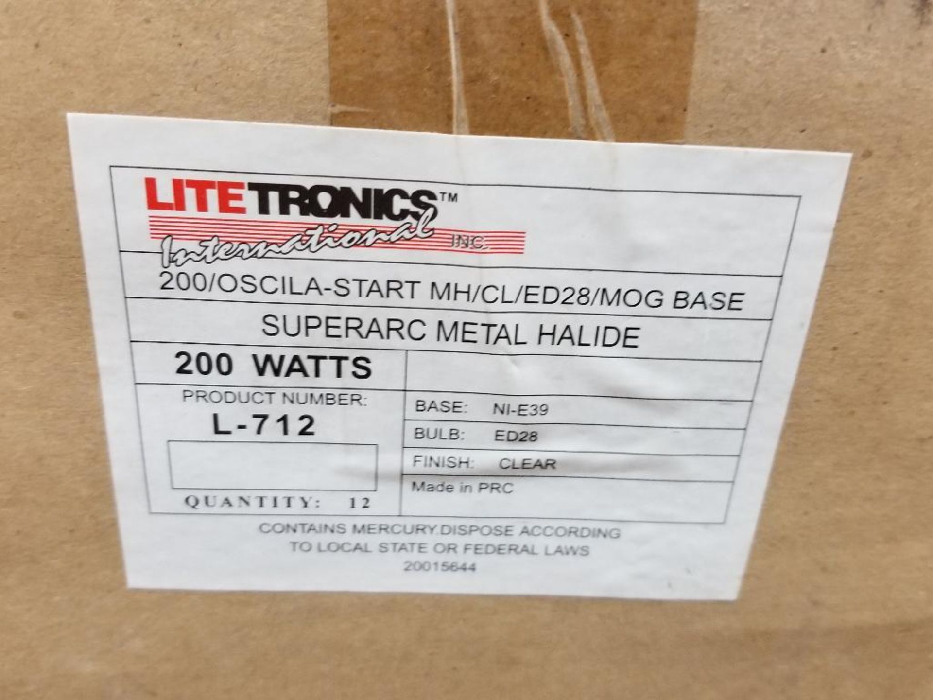 Qty 12 - Litetronics bulb. Part number L-712. New in bulk box. - Image 2 of 2