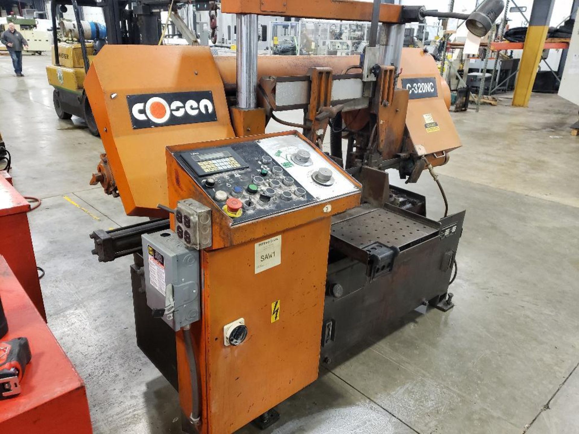 Cosen automatic bandaw. Model C320NC. 12.6"x15" capacity. Mfg date 01/01. Serial # C891186. - Bild 2 aus 13