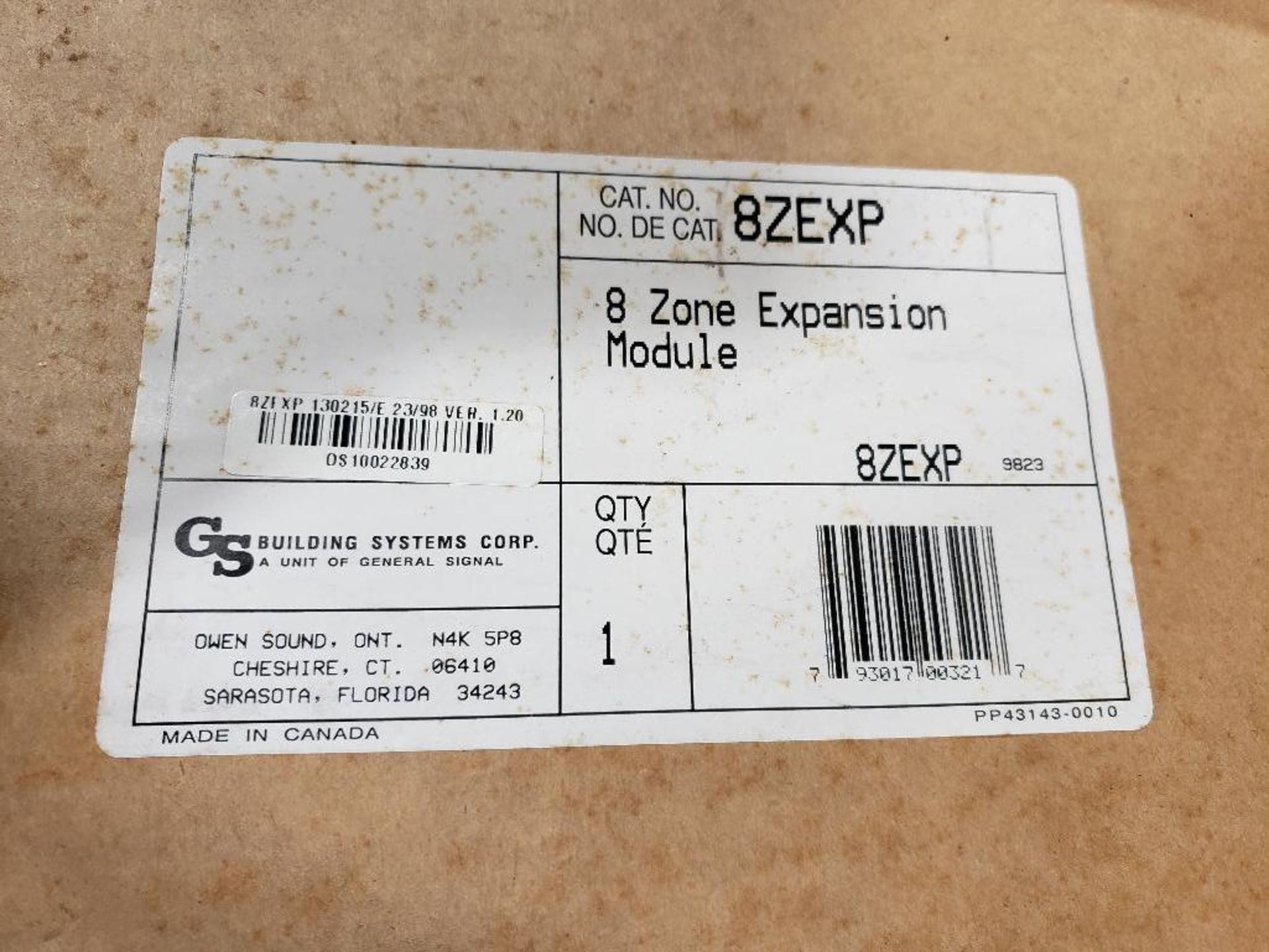 GS Building Systems. 8 zone relay expander. Catalog 8ZEXP. - Image 2 of 3