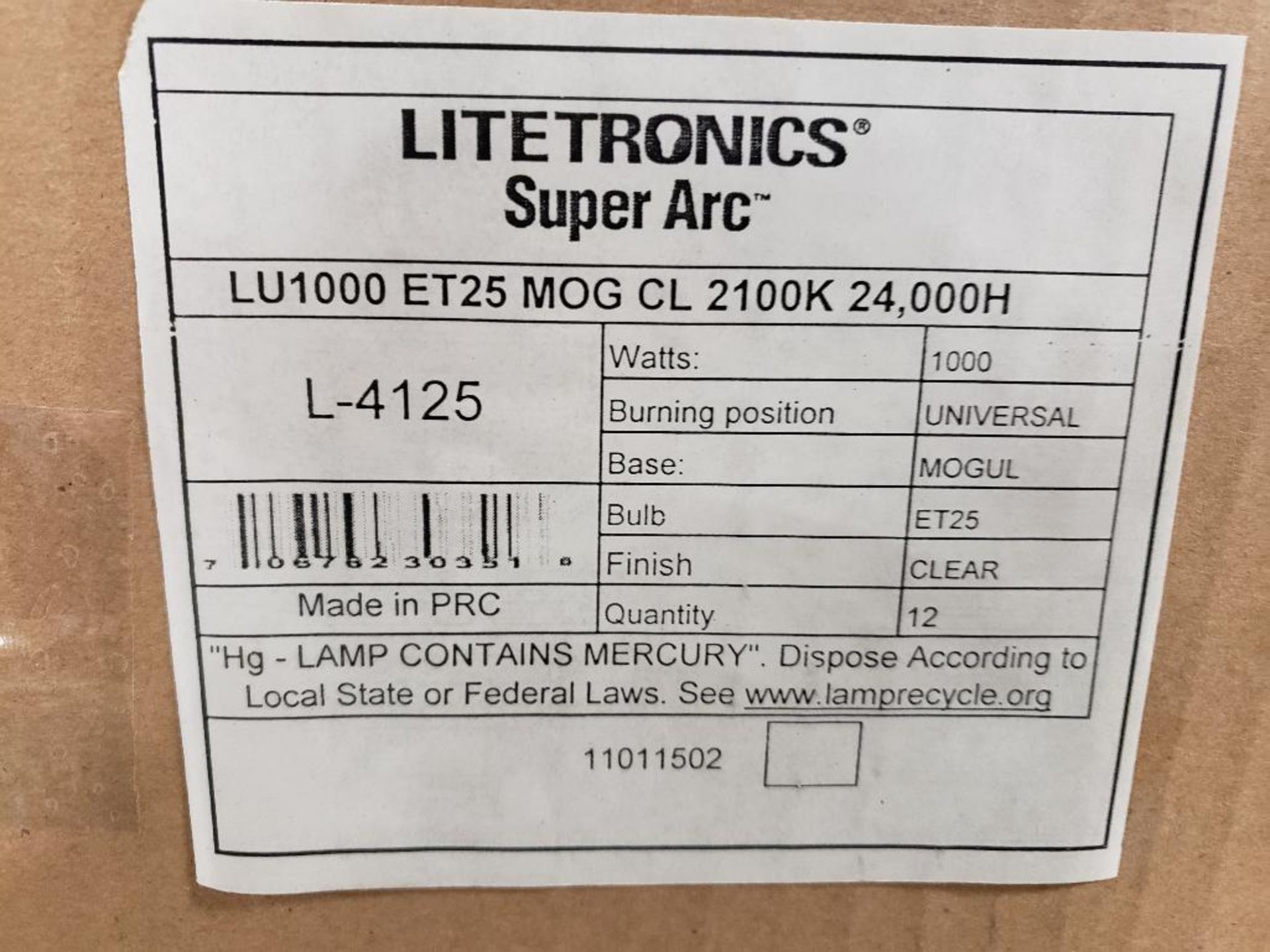 Qty 12 - Litetronics light. Part number L-4125. New in box. - Image 2 of 2