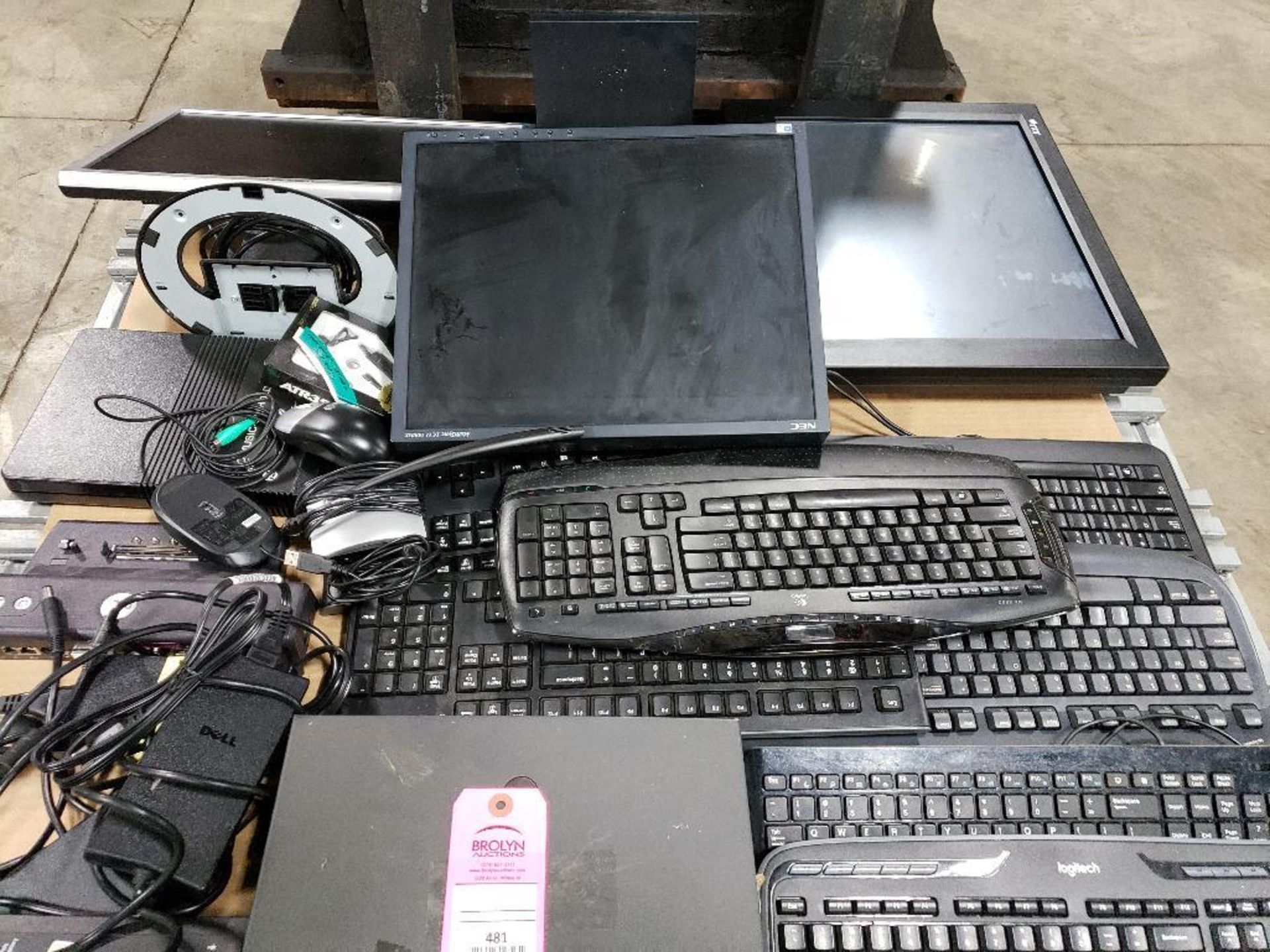 Assorted monitors, keyboards, and other computer hardware. - Image 17 of 17